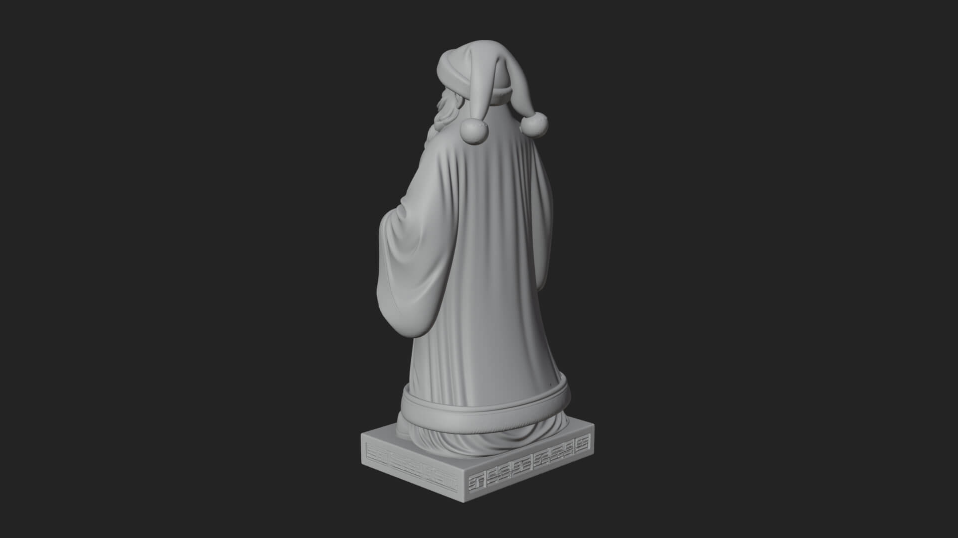 Staff Holding Santa Statue Design 2 3D Print Model 3D Model