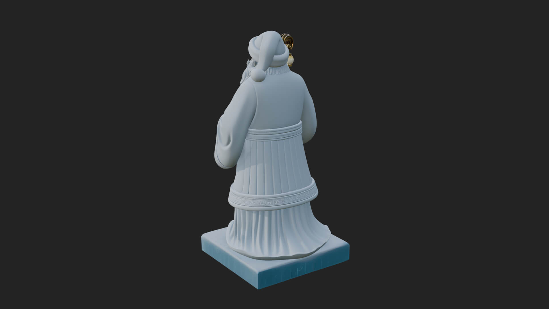 Staff Holding Santa Statue Design 3 3D Print Model 3D Model