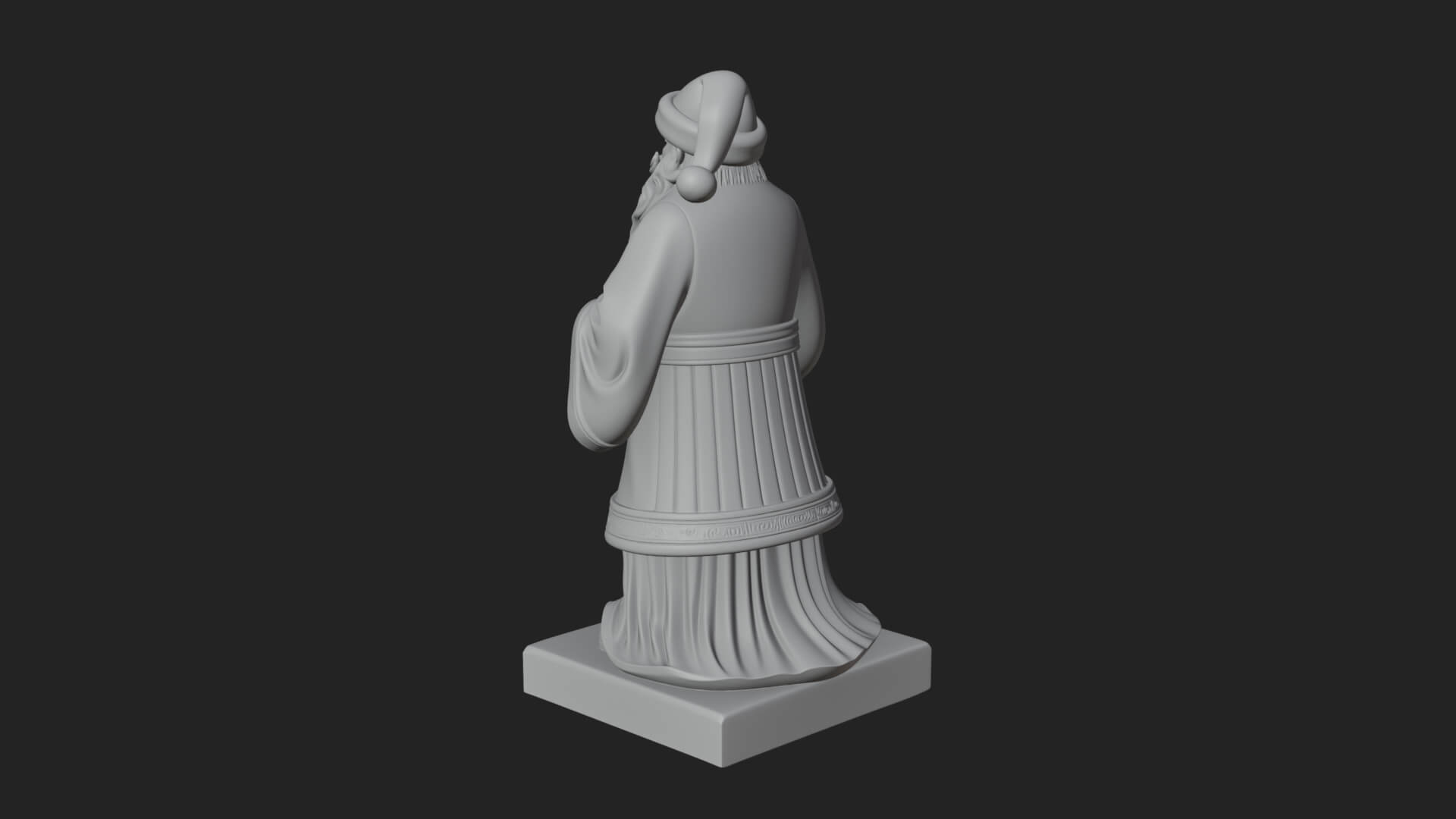Staff Holding Santa Statue Design 3 3D Print Model 3D Model