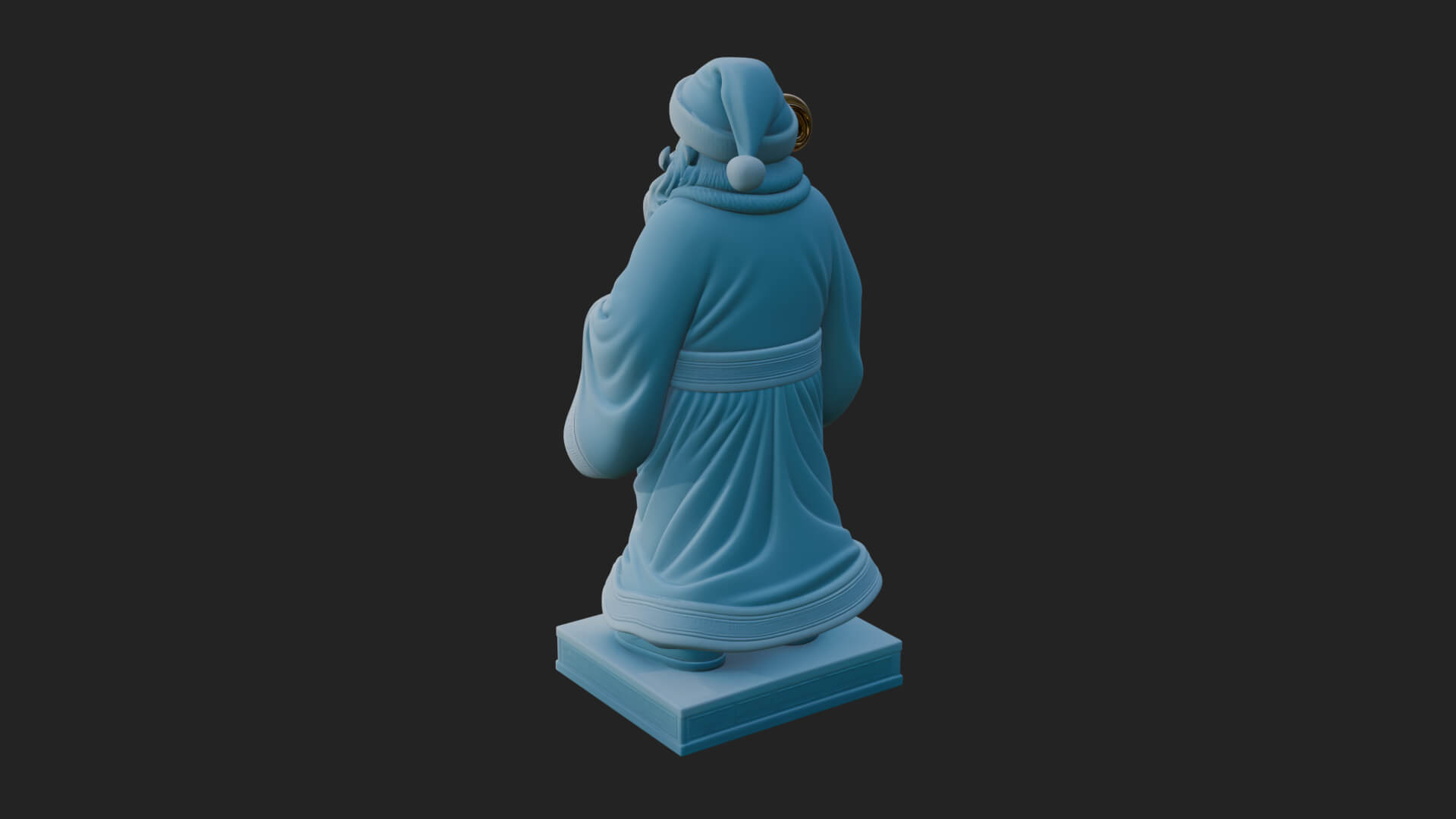 Staff Holding Santa Statue Design 4 3D Print Model 3D Model