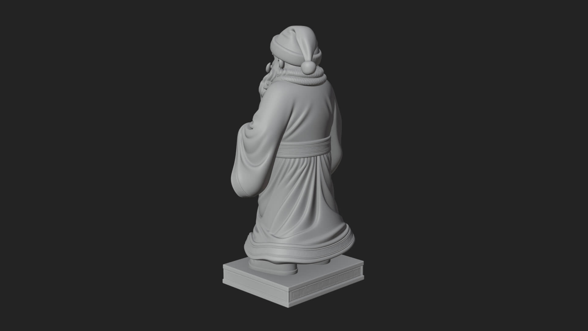 Staff Holding Santa Statue Design 4 3D Print Model 3D Model