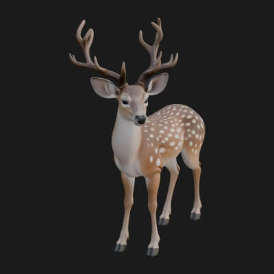 Stag Deer Statue Design 26 3D Print Model