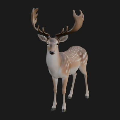 Stag Deer Statue Design 29 3d Print Model