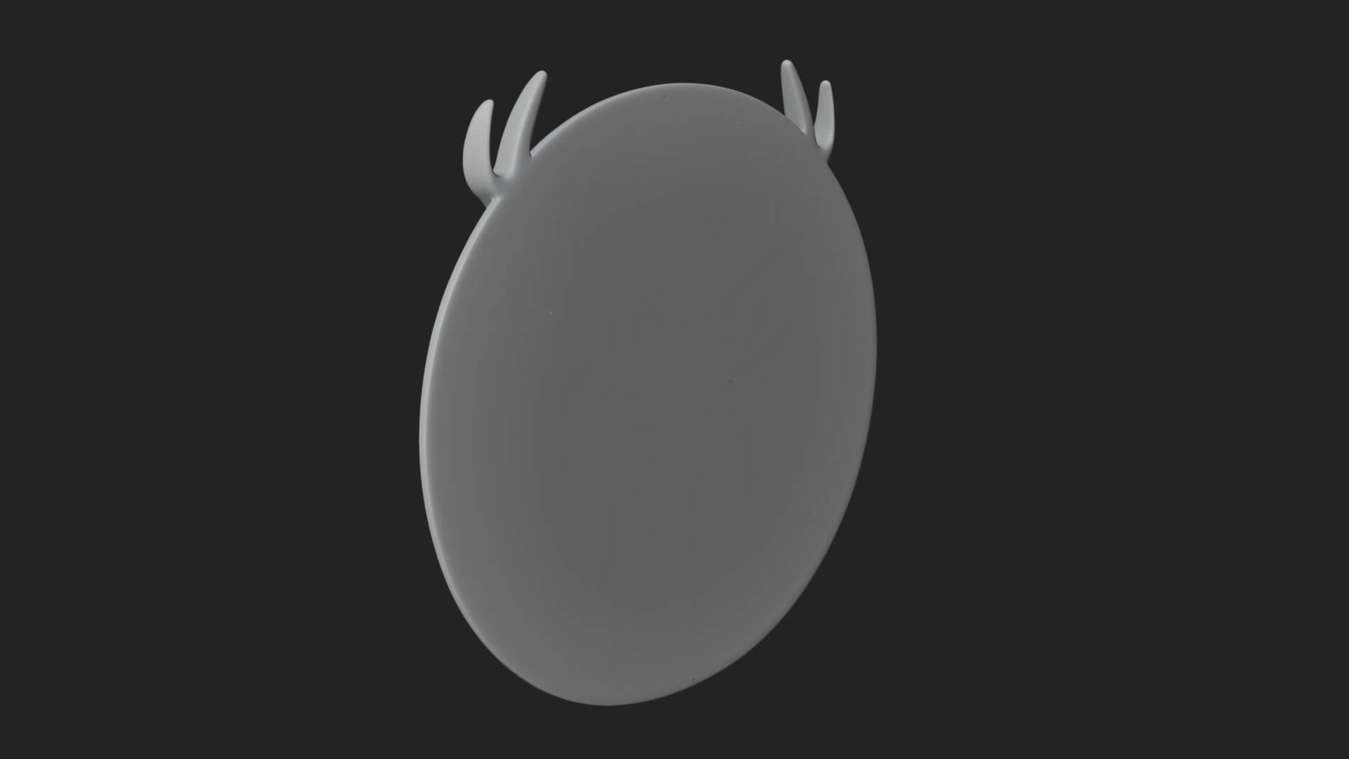 Stag Head Oval Relief Plaque Design 1 3D Print Model 3D Model