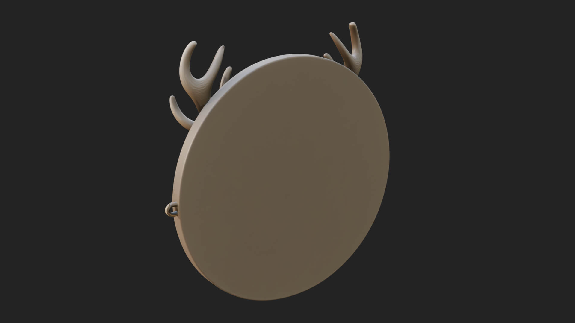 Stag Head Oval Relief Plaque Design 3 3D Print Model 3D Model