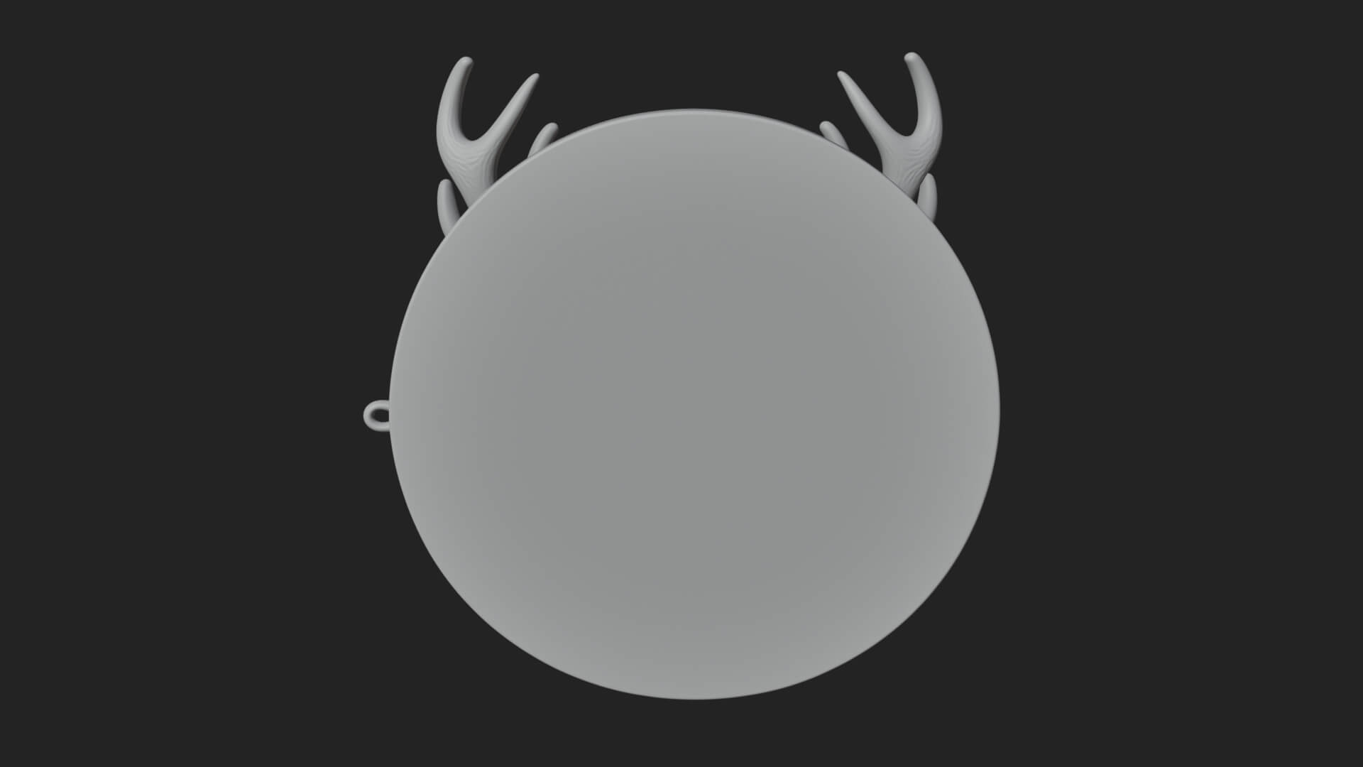 Stag Head Oval Relief Plaque Design 3 3D Print Model 3D Model