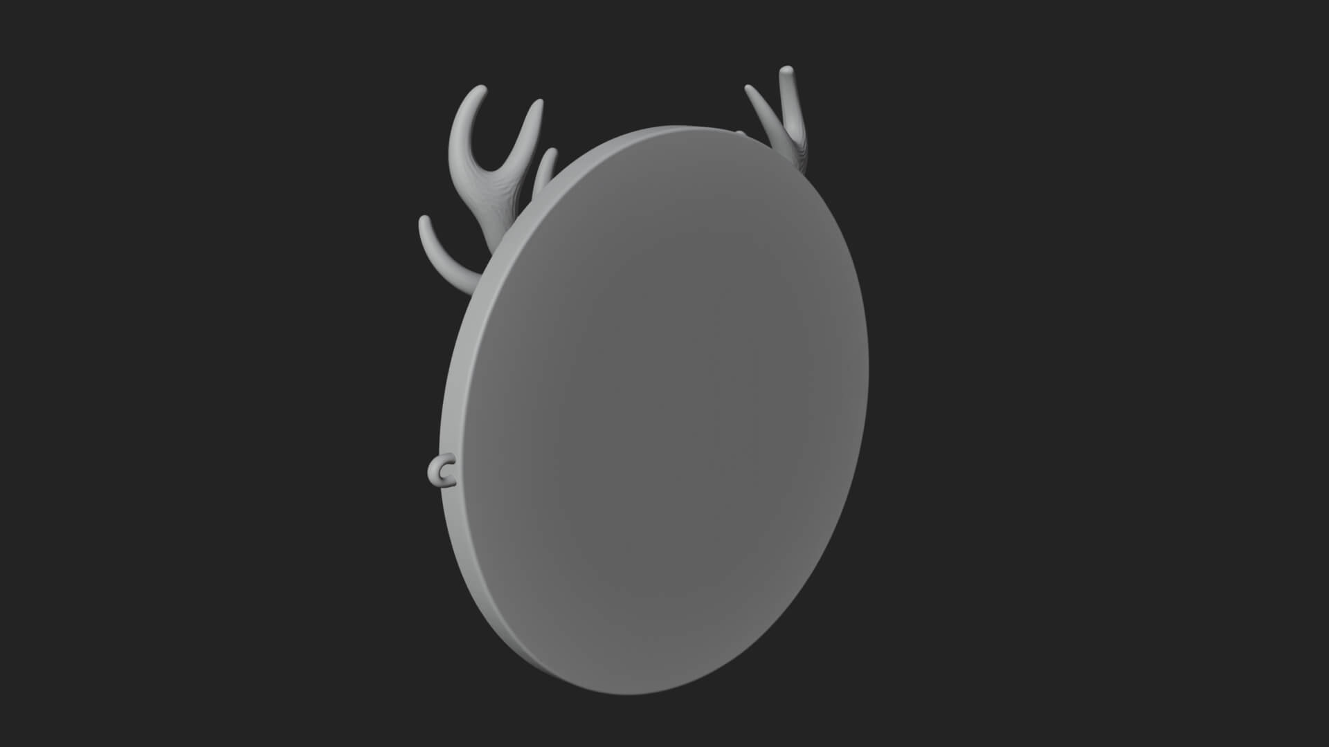 Stag Head Oval Relief Plaque Design 3 3D Print Model 3D Model
