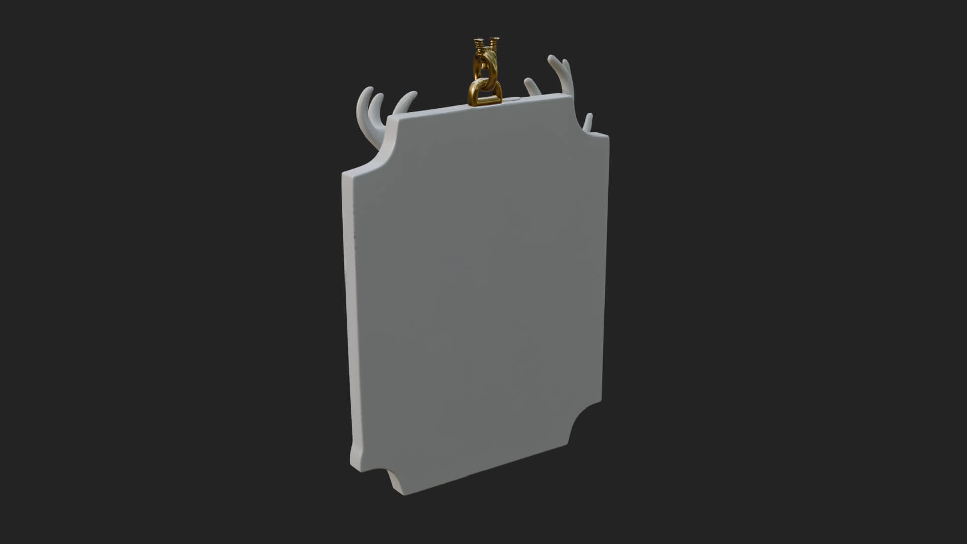 Stag Head Panel Ornament Design 1 3D Print Model 3D Model