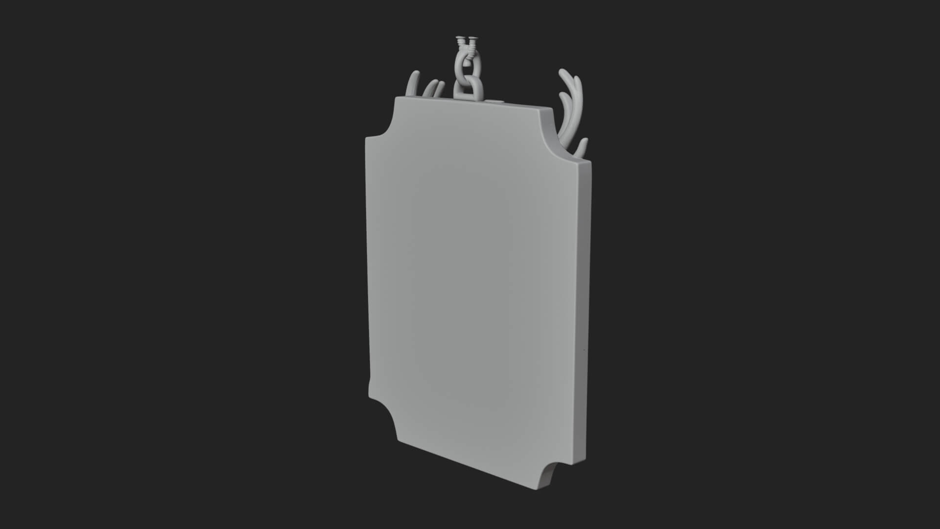 Stag Head Panel Ornament Design 1 3D Print Model 3D Model