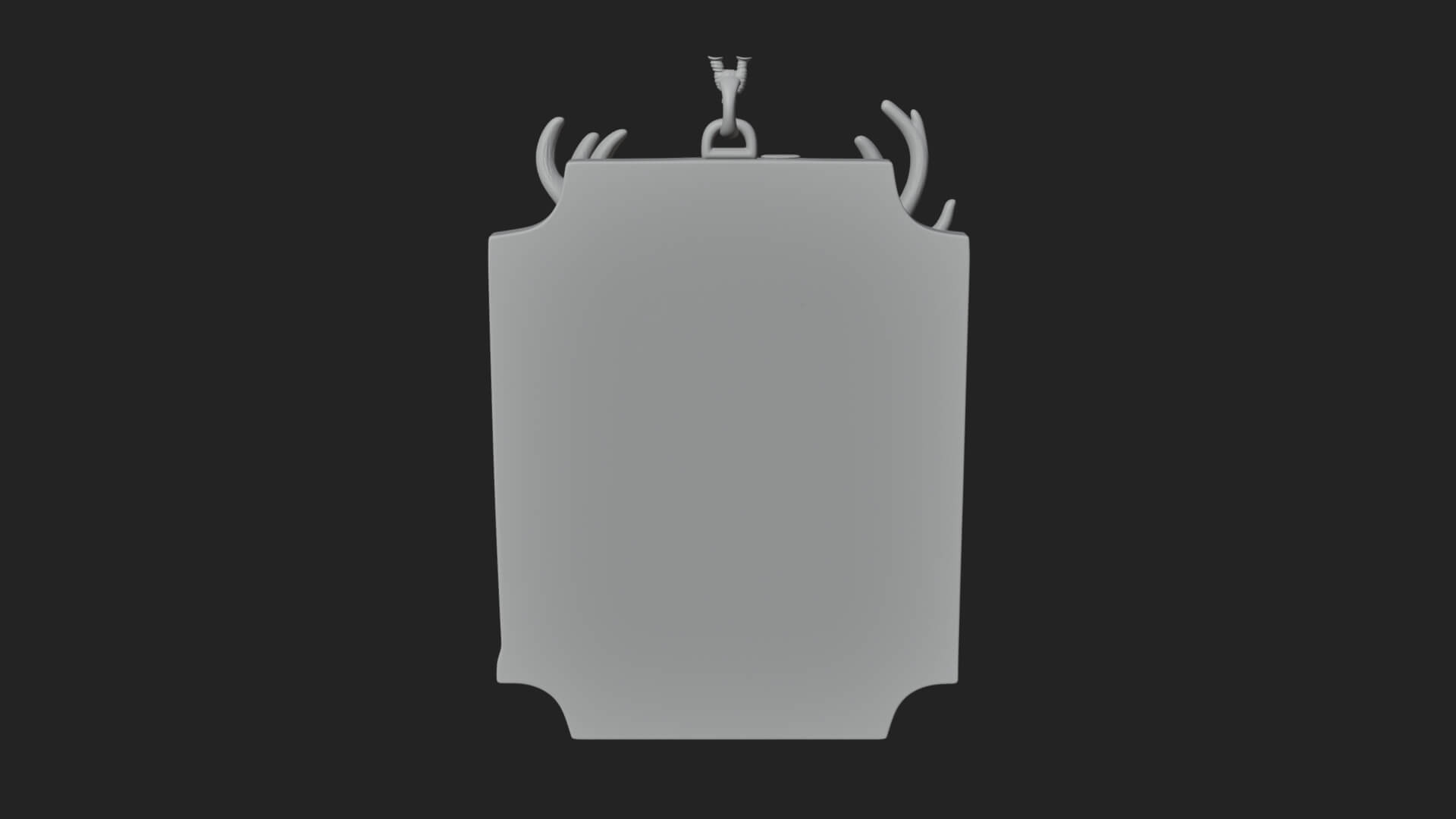 Stag Head Panel Ornament Design 1 3D Print Model 3D Model