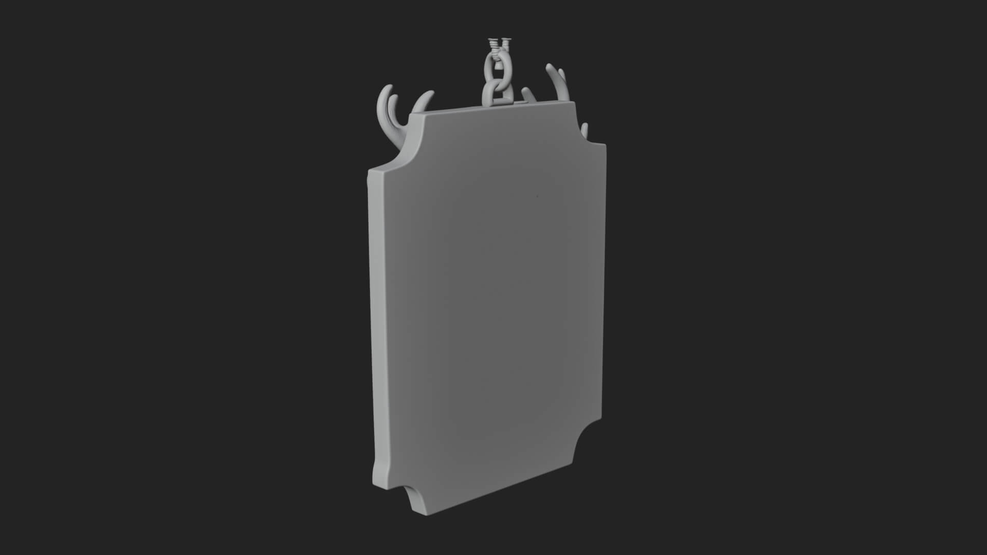 Stag Head Panel Ornament Design 1 3D Print Model 3D Model