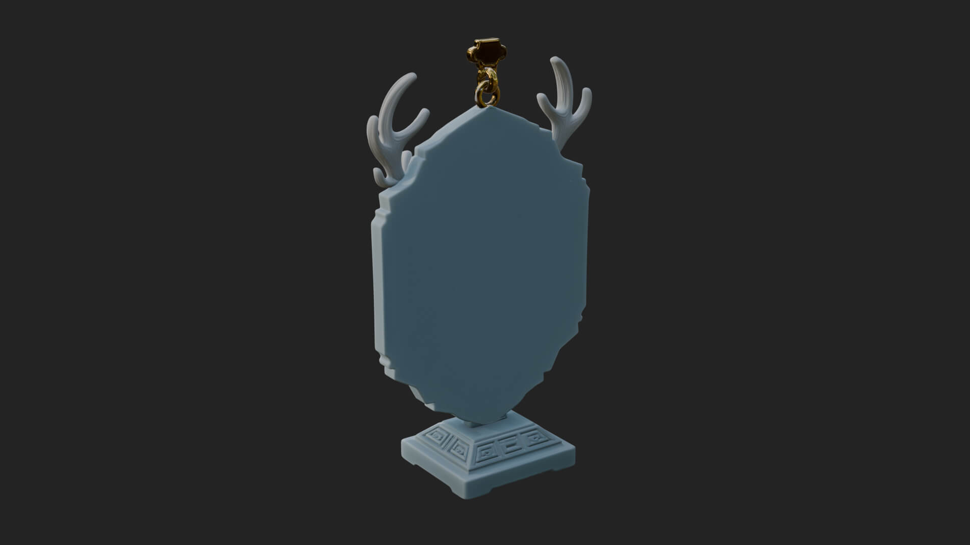 Stag Head Panel Ornament Design 2 3D Print Model 3D Model