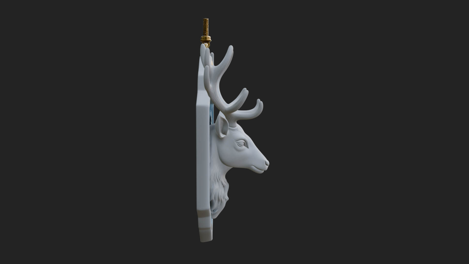Stag Head Panel Ornament Design 3 3D Print Model 3D Model