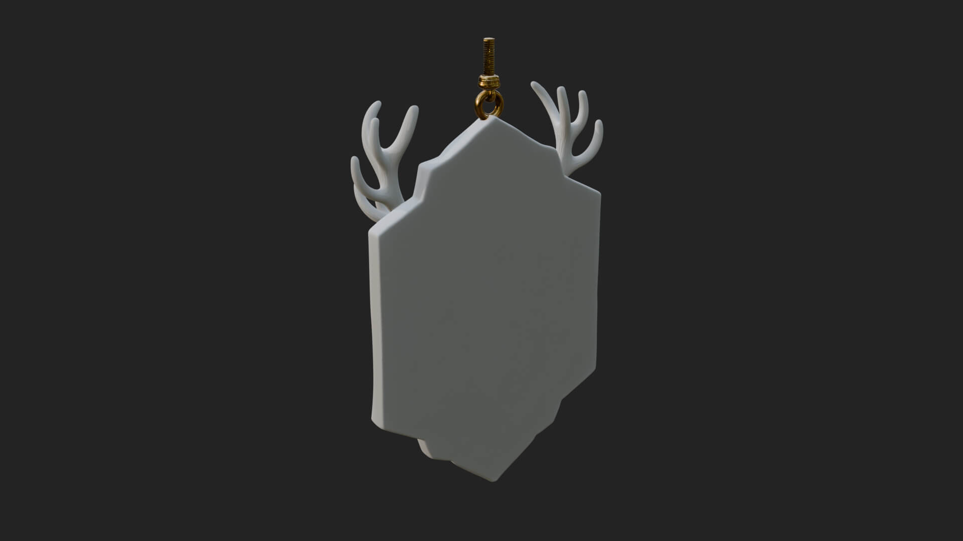 Stag Head Panel Ornament Design 3 3D Print Model 3D Model