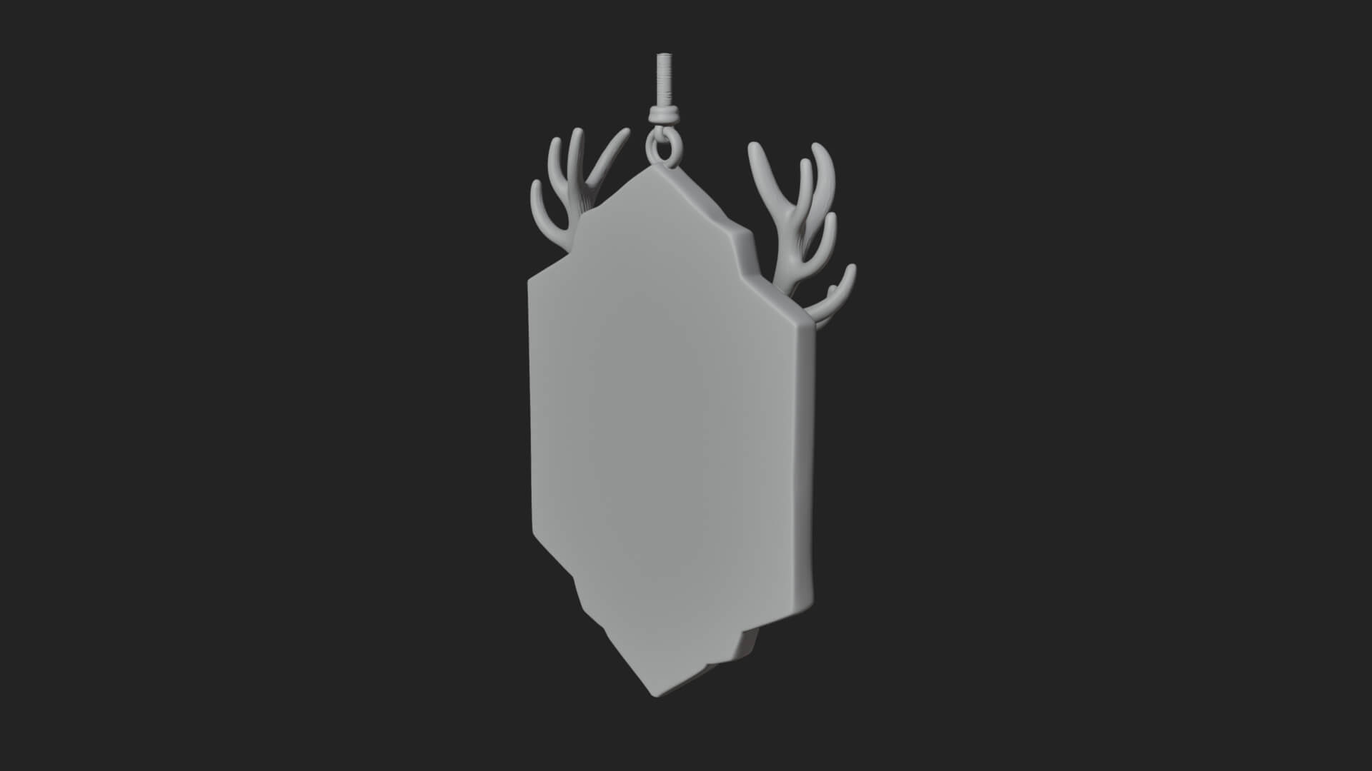 Stag Head Panel Ornament Design 3 3D Print Model 3D Model