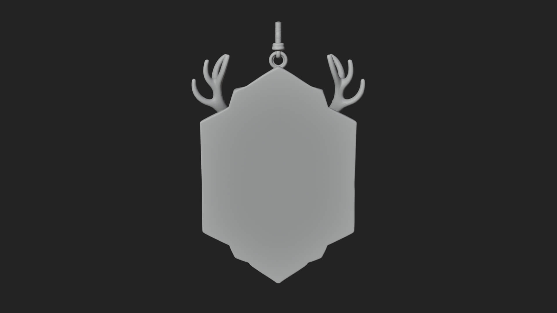 Stag Head Panel Ornament Design 3 3D Print Model 3D Model