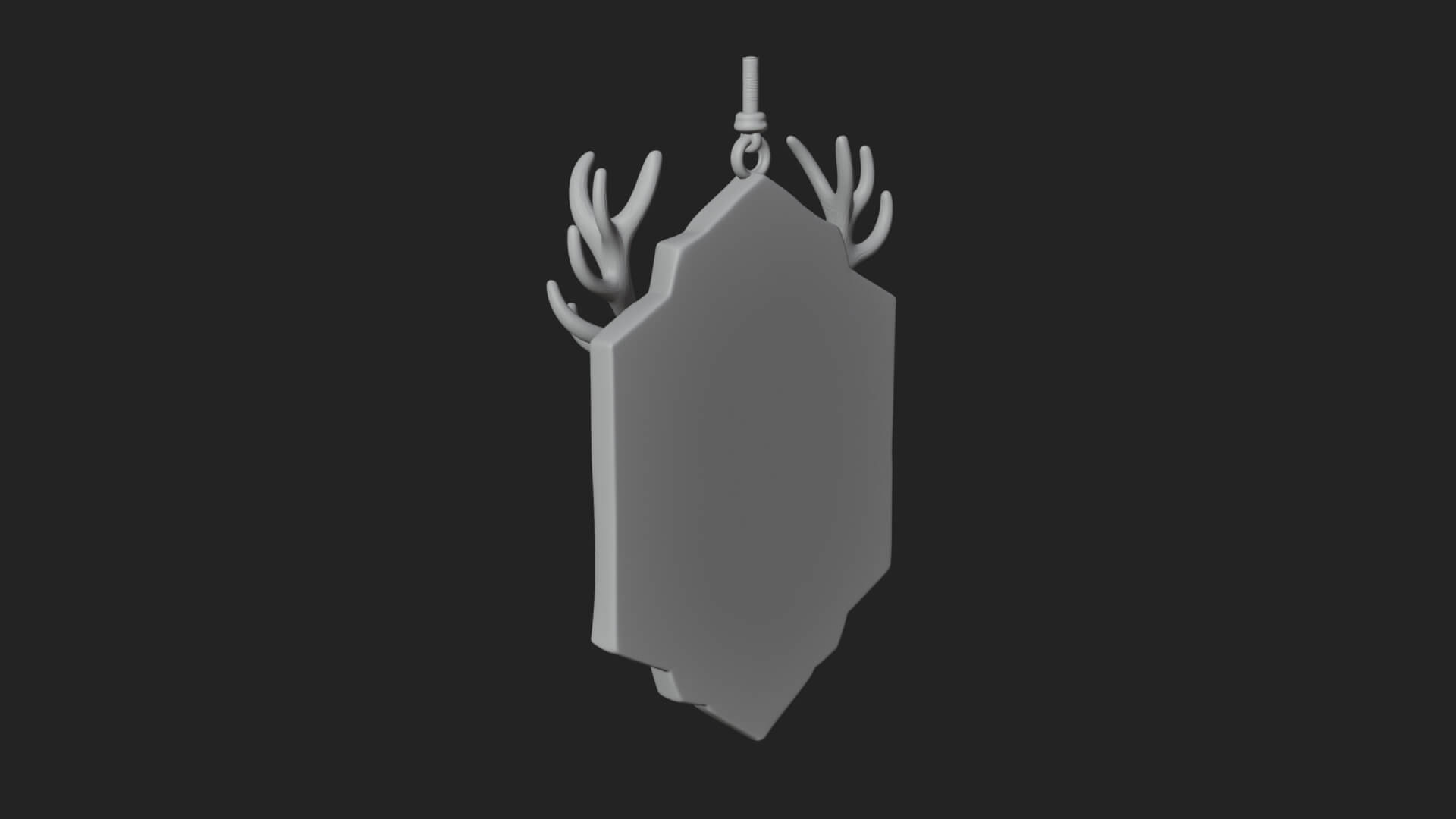 Stag Head Panel Ornament Design 3 3D Print Model 3D Model