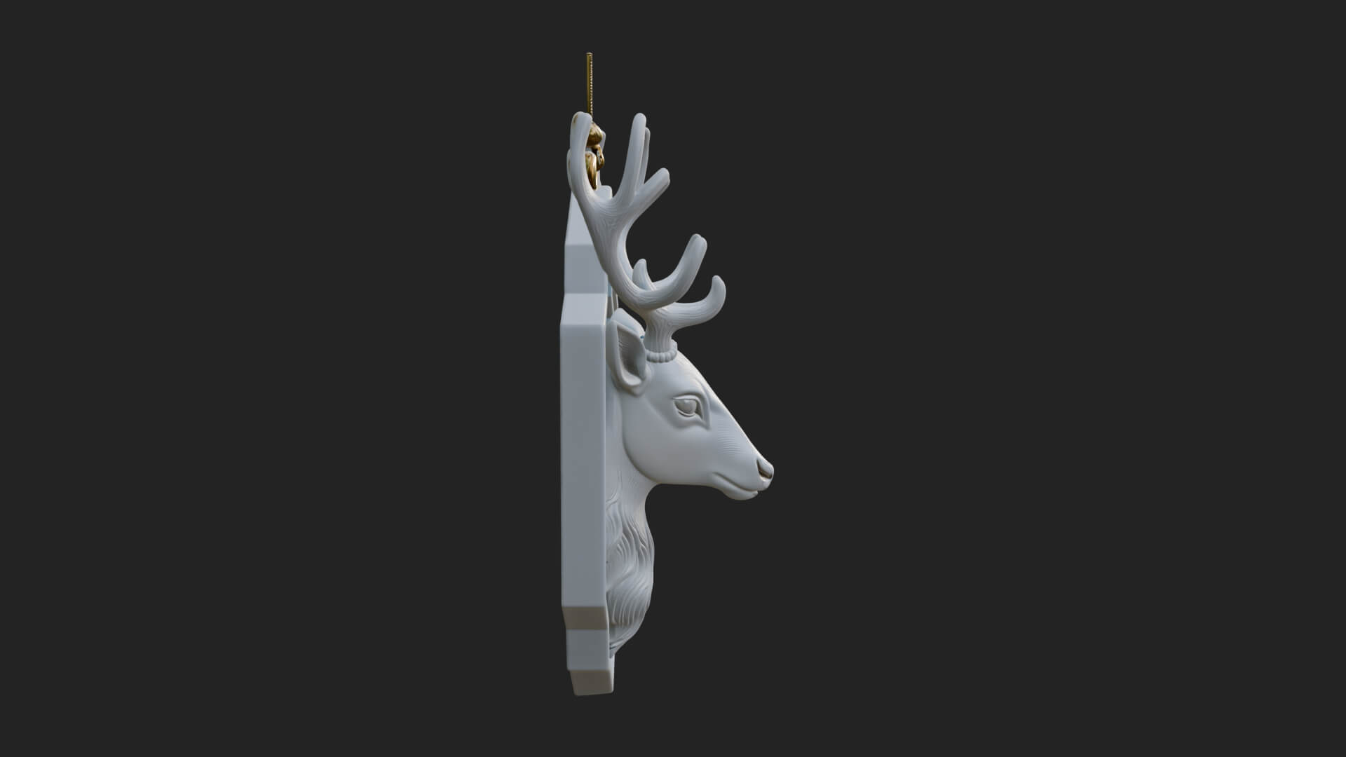 Stag Head Panel Ornament Design 4 3D Print Model 3D Model