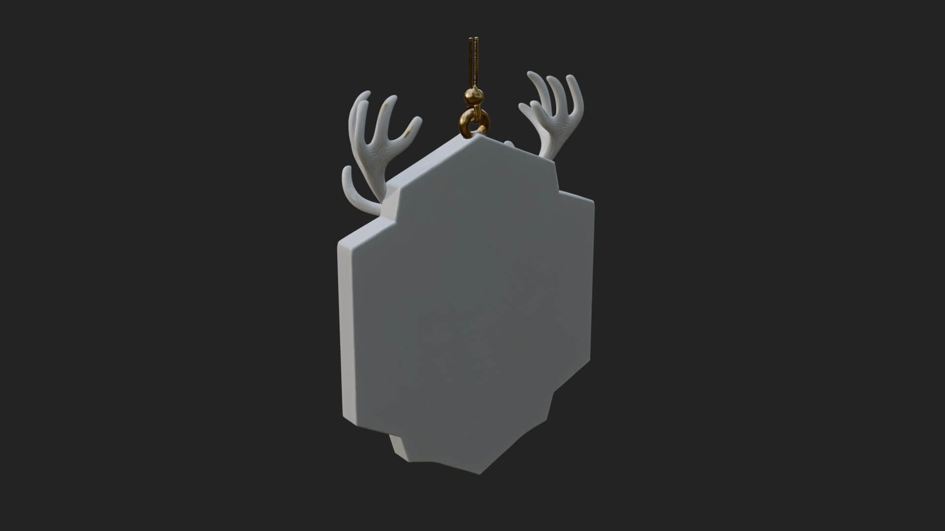 Stag Head Panel Ornament Design 4 3D Print Model 3D Model