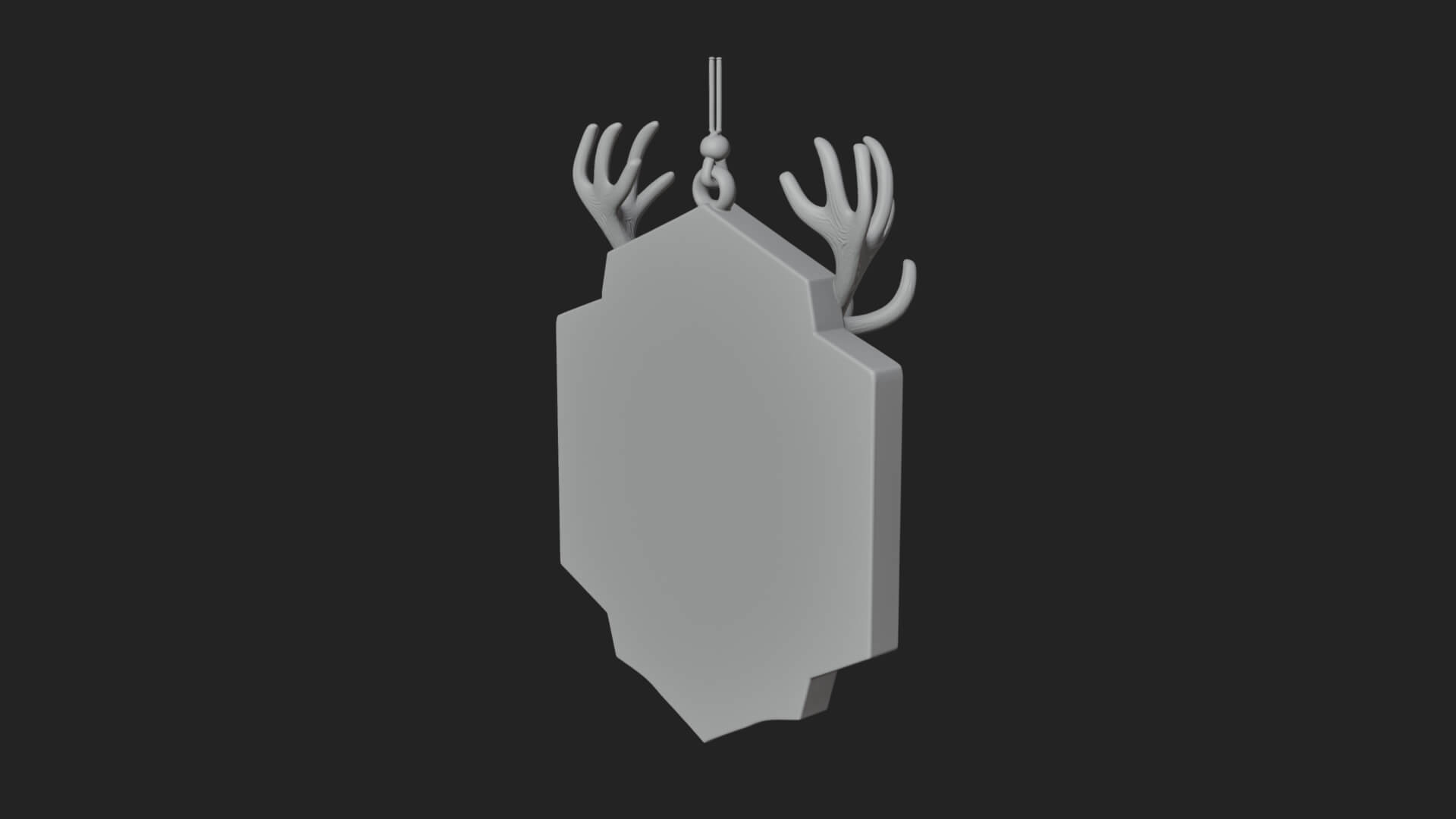 Stag Head Panel Ornament Design 4 3D Print Model 3D Model