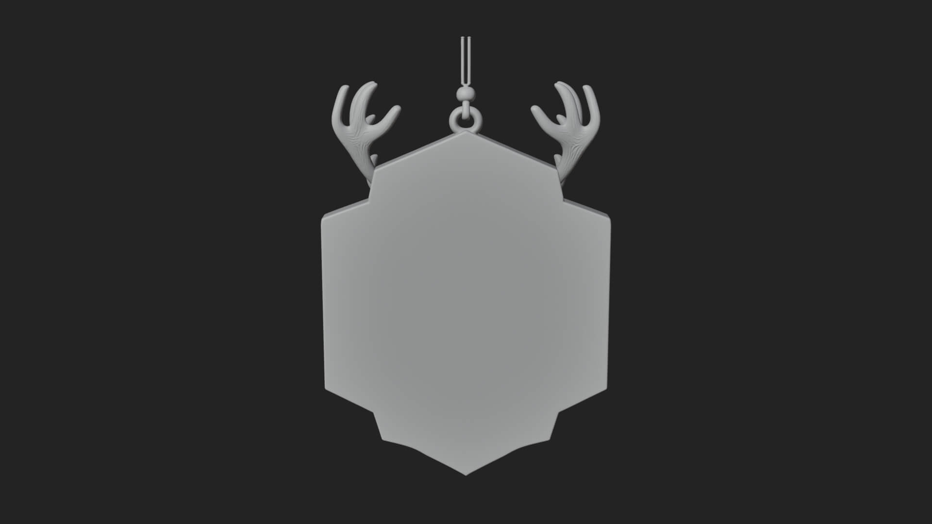 Stag Head Panel Ornament Design 4 3D Print Model 3D Model
