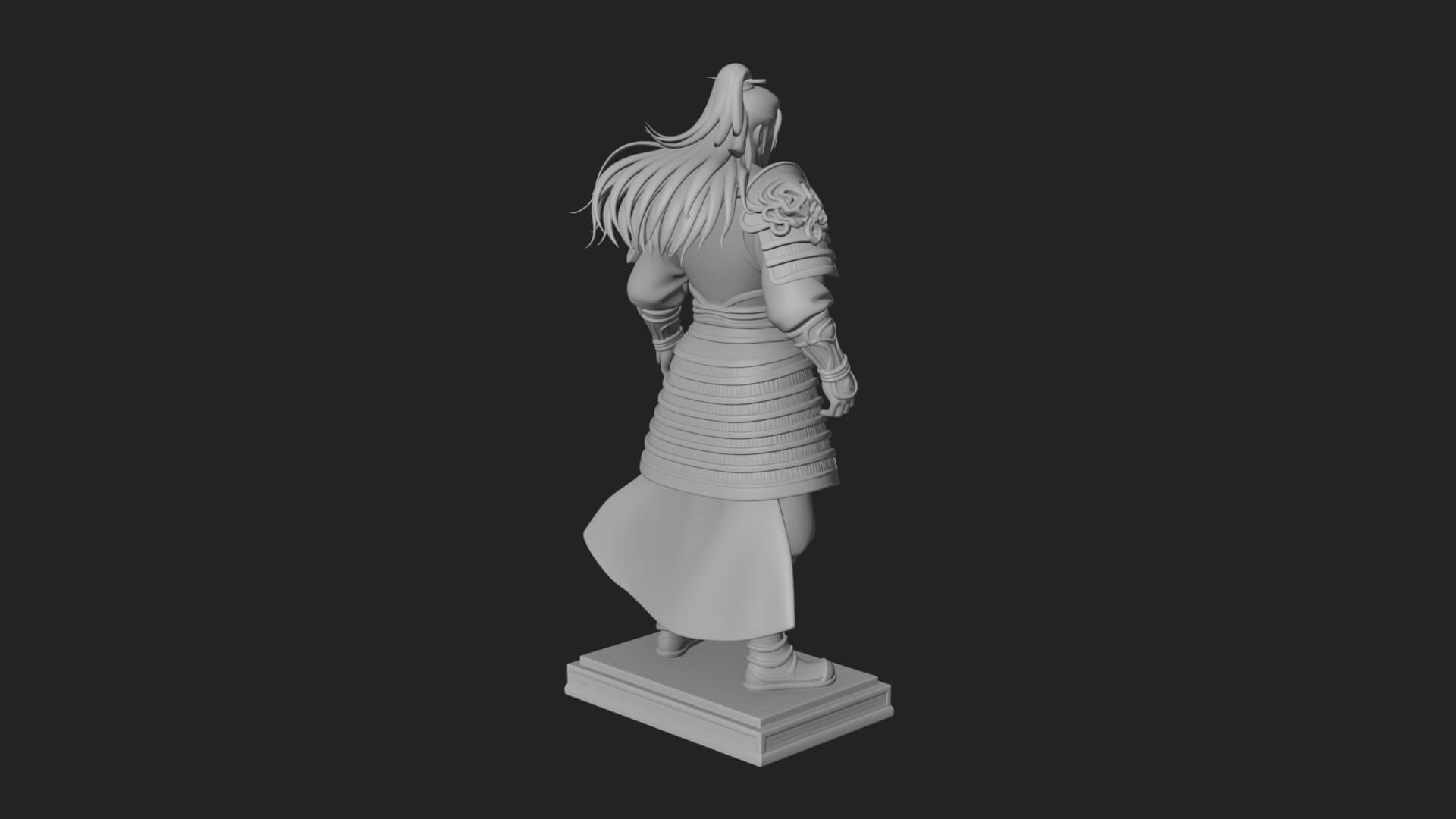 Standing Armored Samurai Statue Design 10 3D Print Model 3D Model