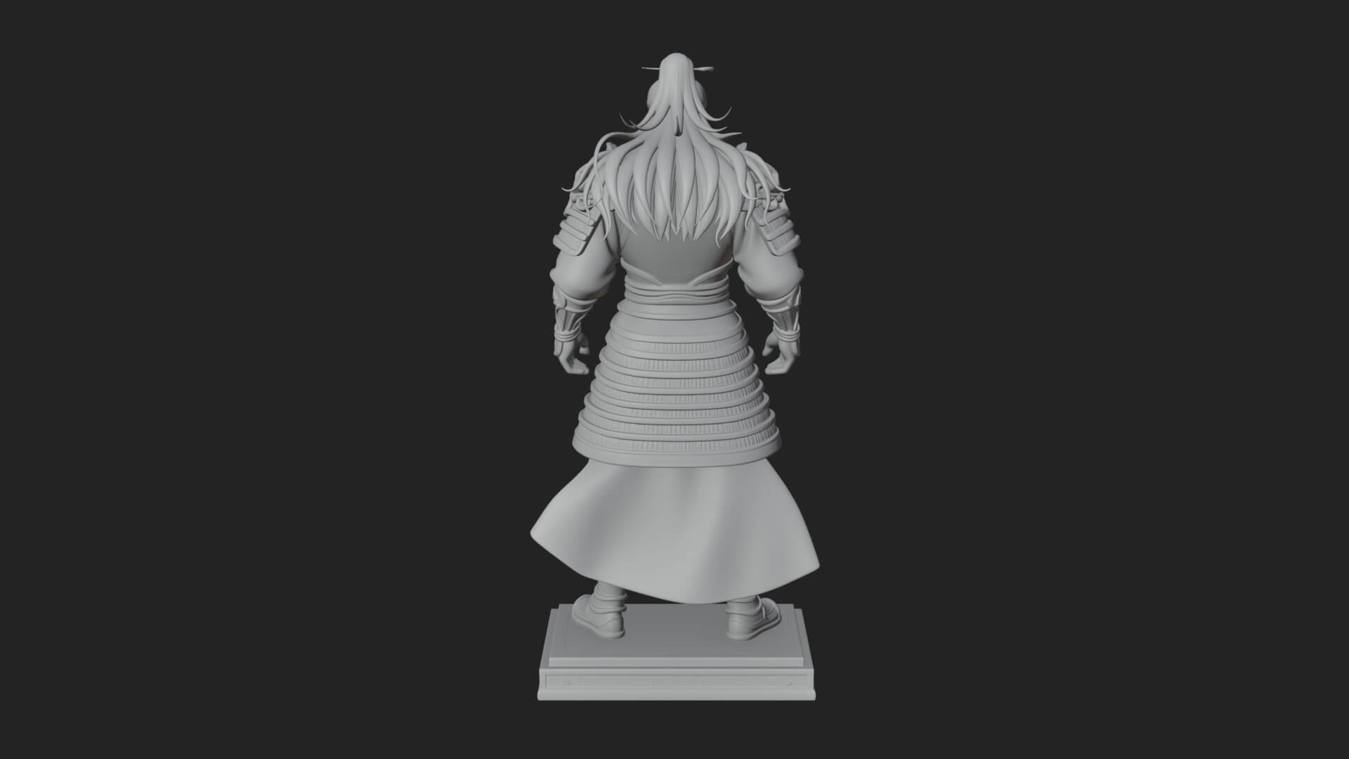 Standing Armored Samurai Statue Design 10 3D Print Model 3D Model