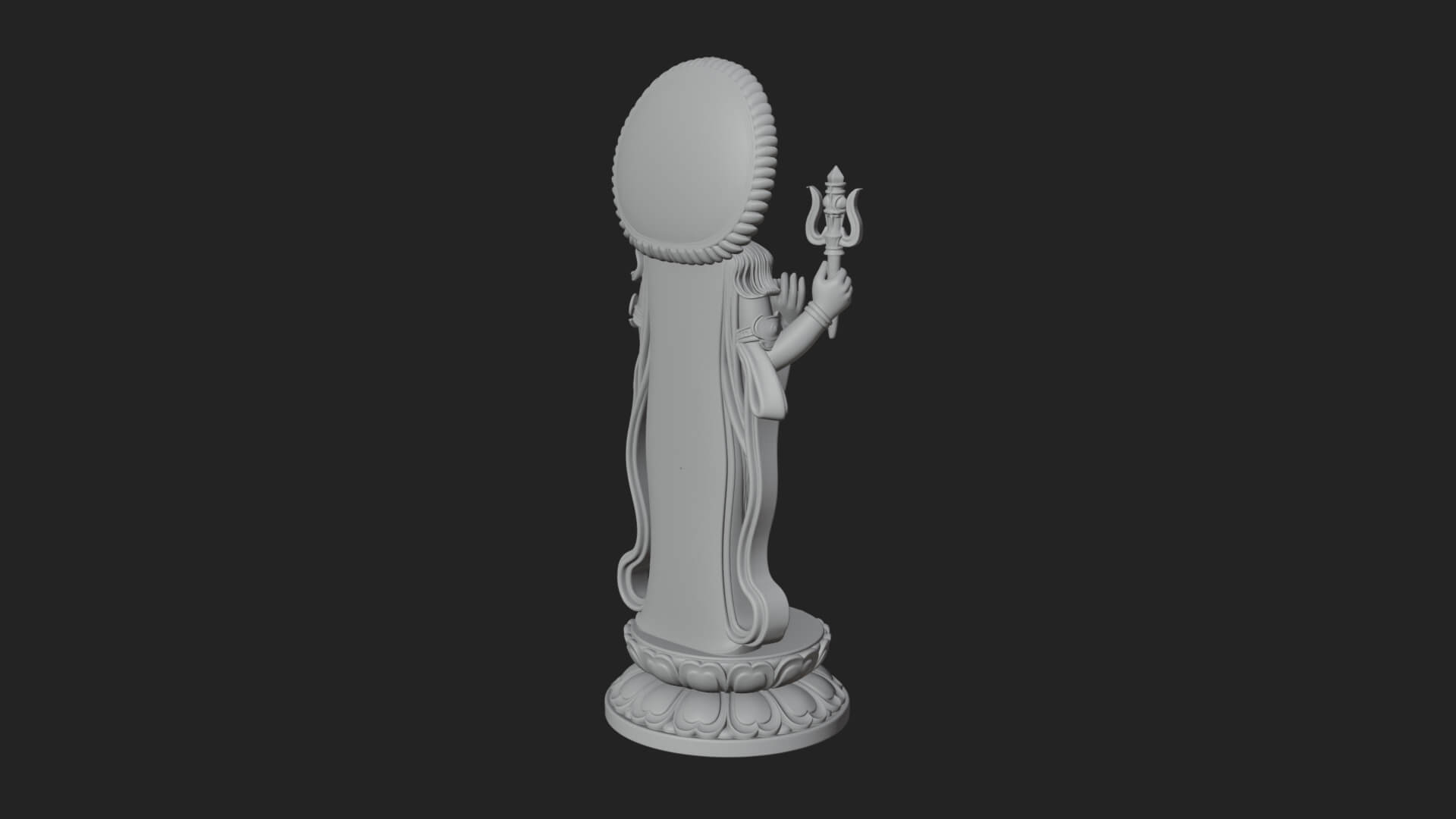 Standing Bodhisattva Statue Design 1 3D Print Model 3D Model