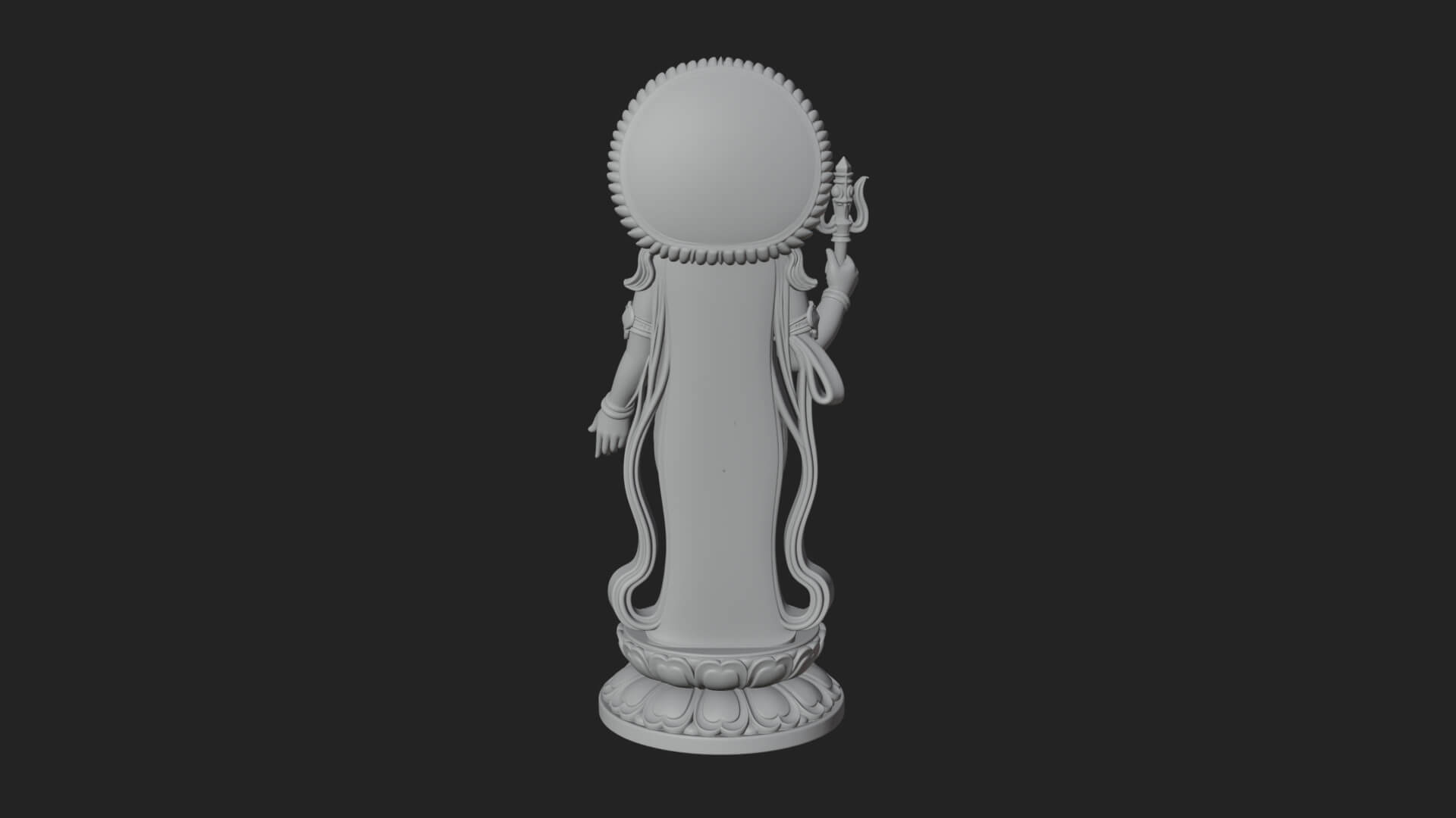 Standing Bodhisattva Statue Design 1 3D Print Model 3D Model