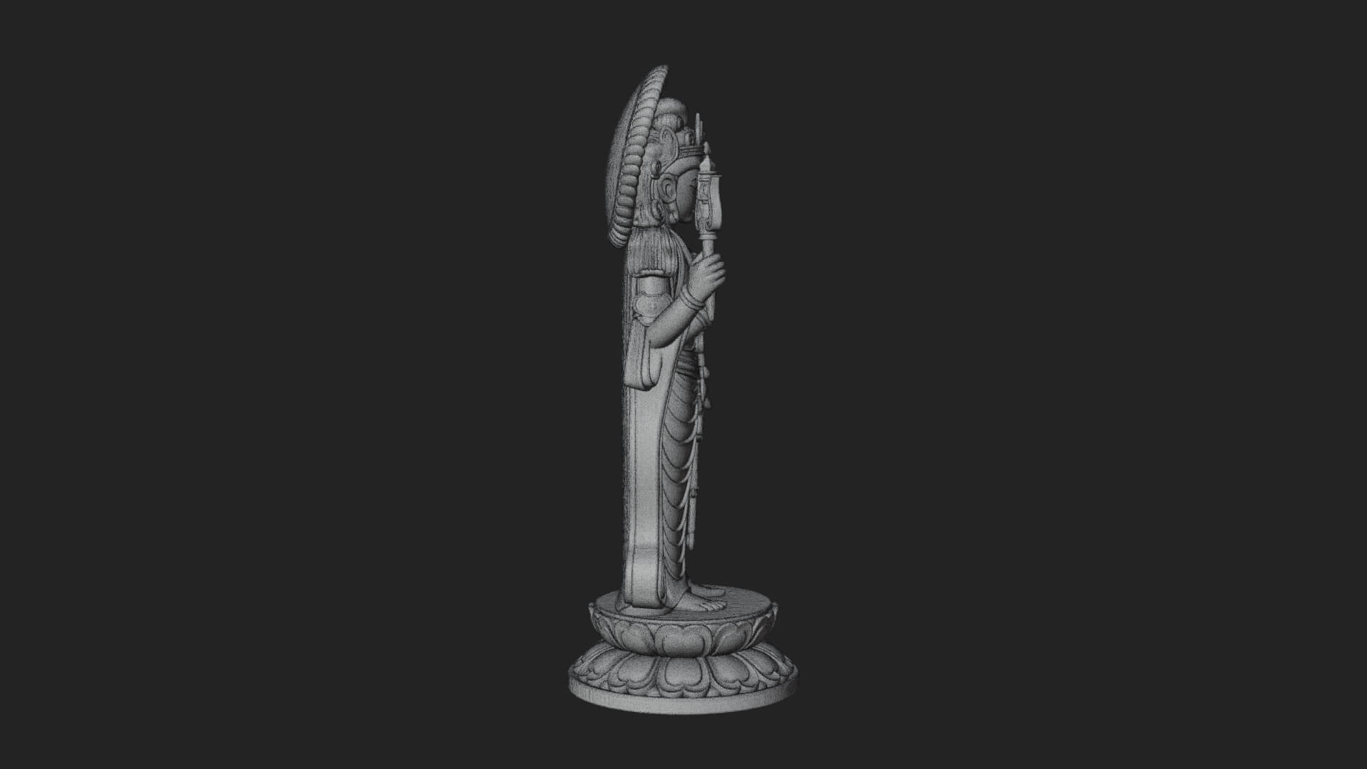 Standing Bodhisattva Statue Design 1 3D Print Model 3D Model
