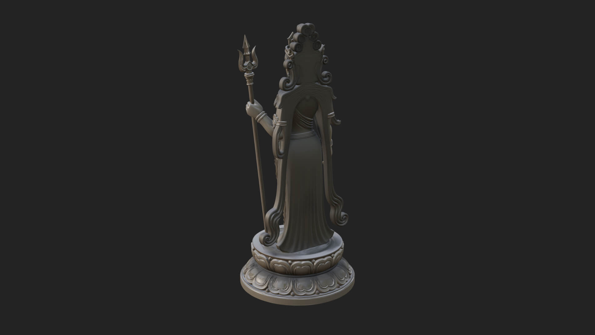 Standing Bodhisattva Statue Design 10 3D Print Model 3D Model