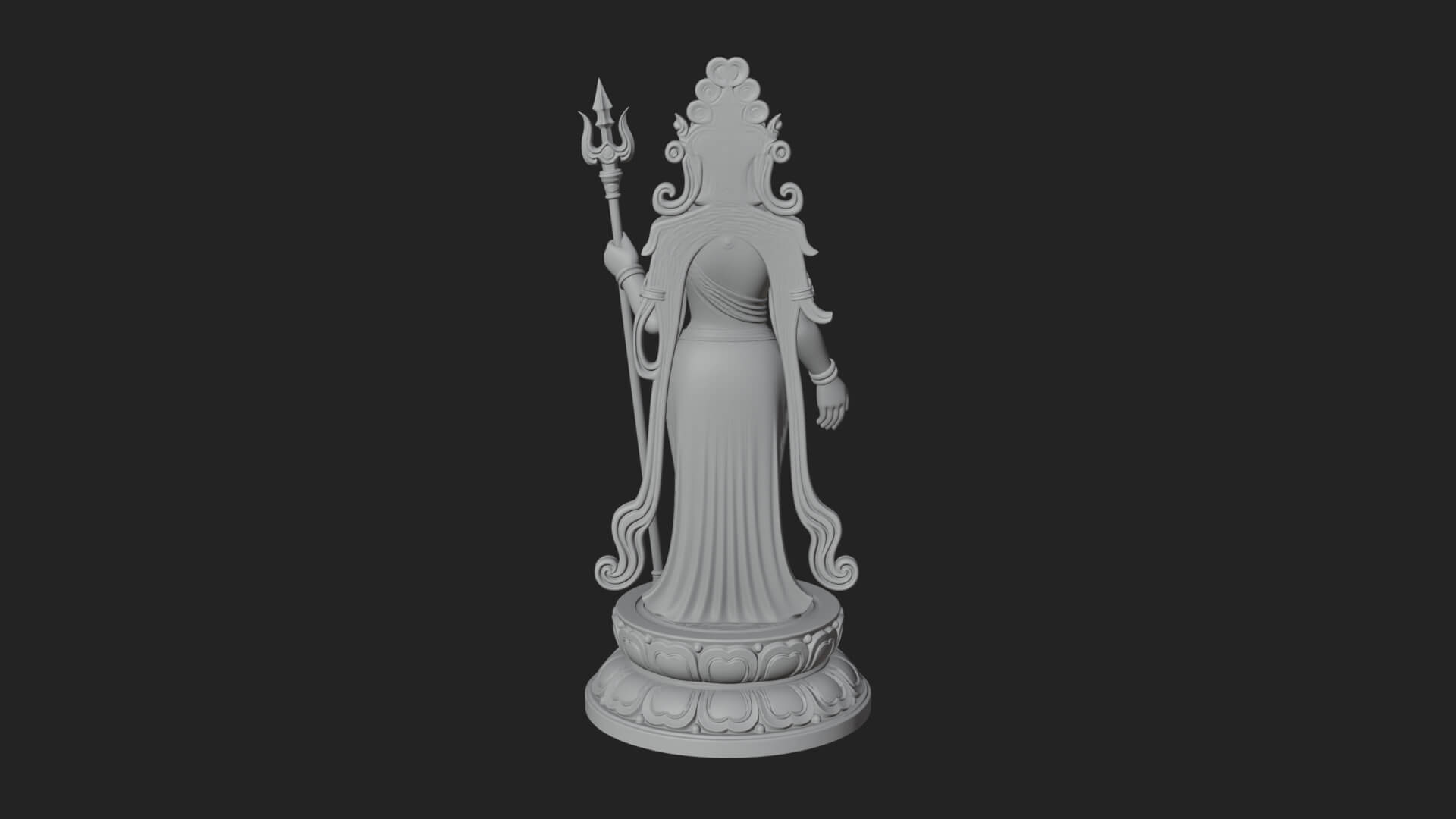 Standing Bodhisattva Statue Design 10 3D Print Model 3D Model