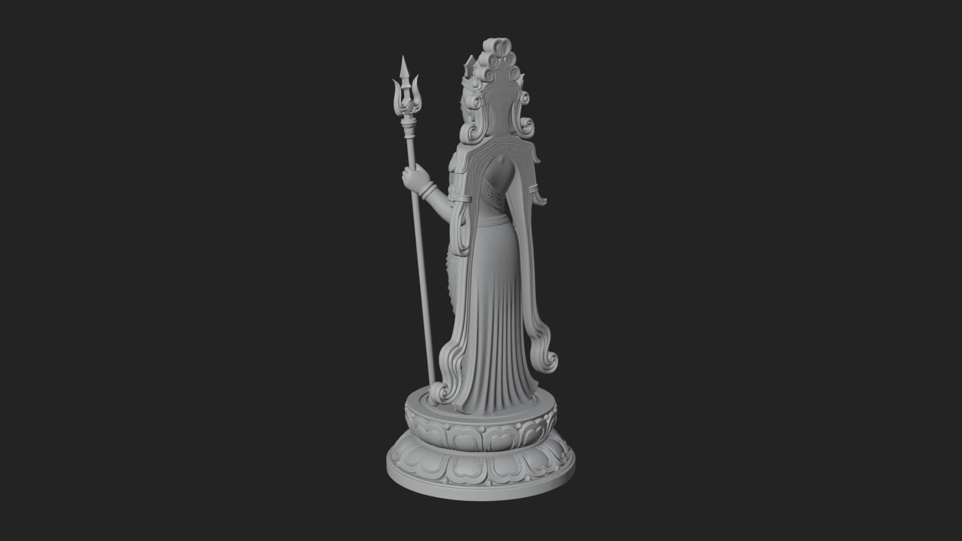 Standing Bodhisattva Statue Design 10 3D Print Model 3D Model
