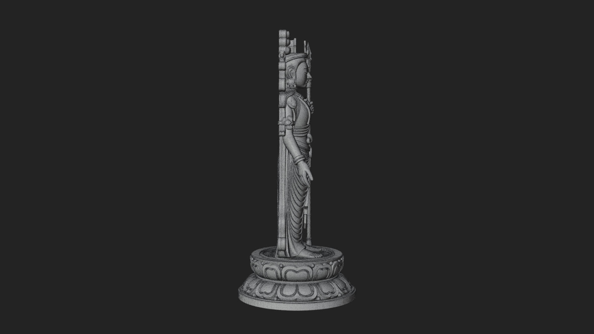 Standing Bodhisattva Statue Design 10 3D Print Model 3D Model