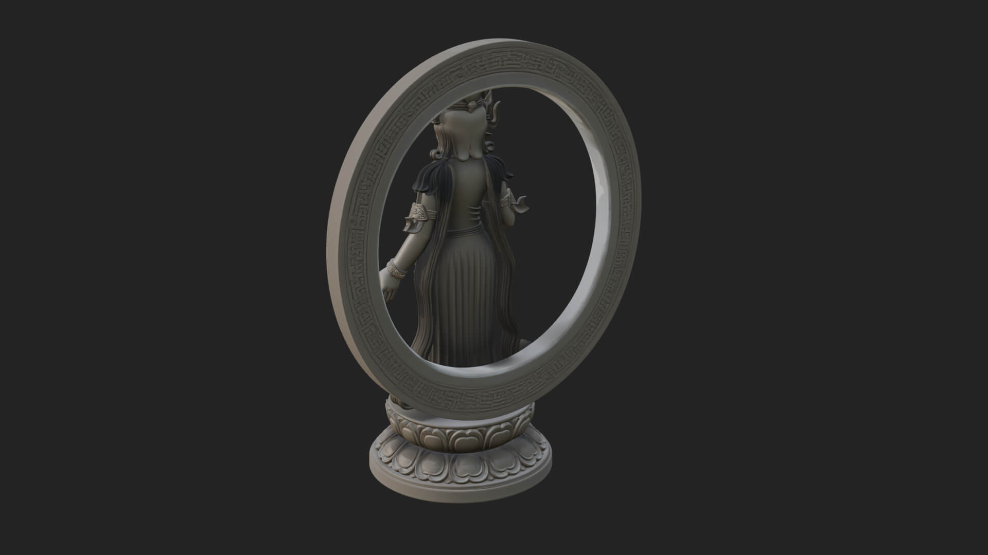 Standing Bodhisattva Statue Design 11 3D Print Model 3D Model