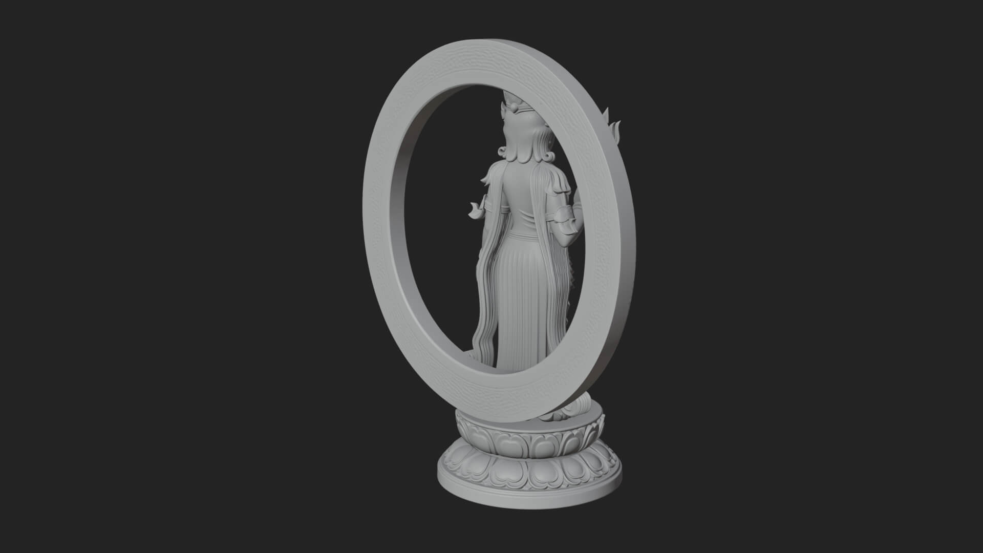 Standing Bodhisattva Statue Design 11 3D Print Model 3D Model