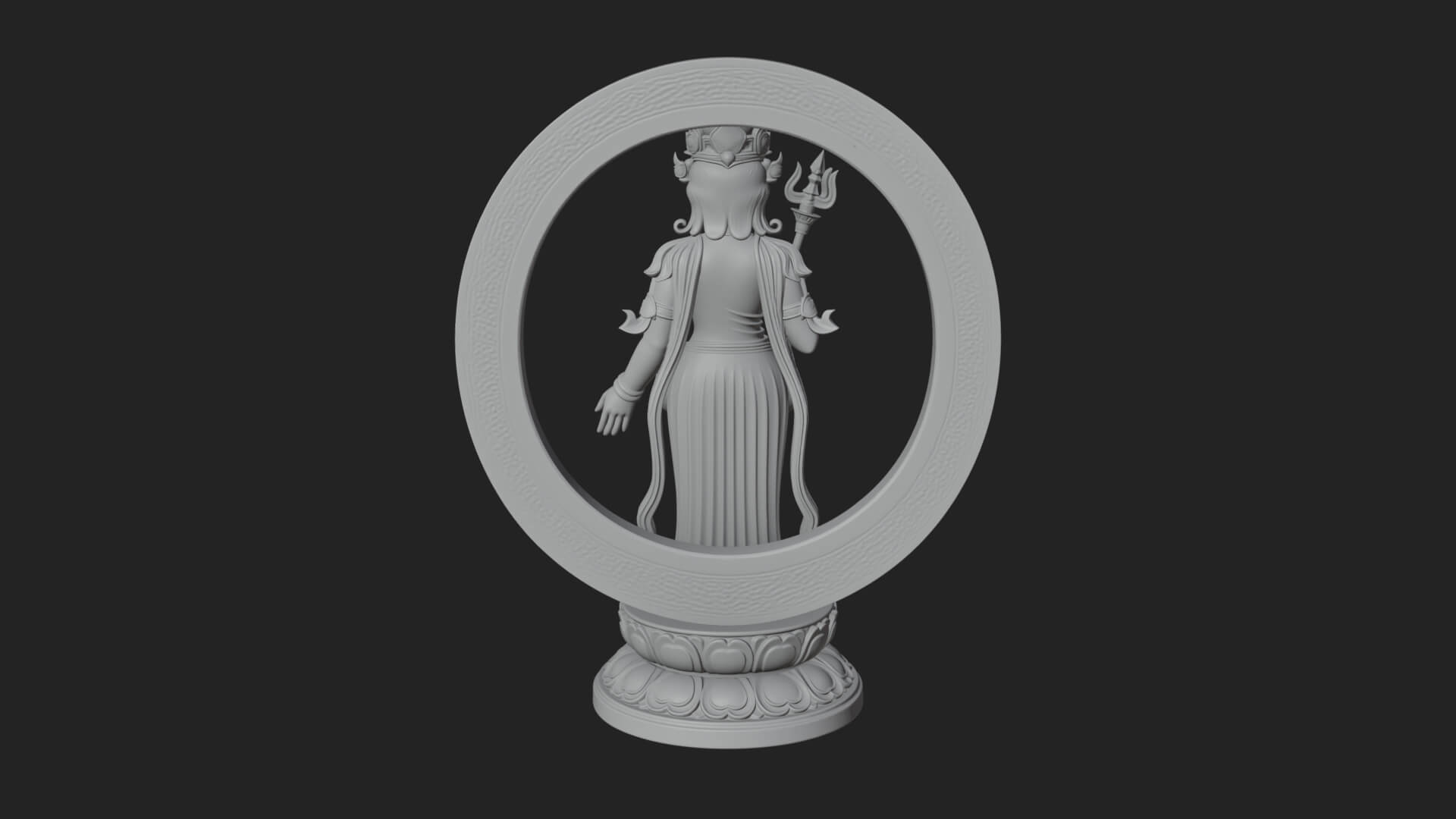 Standing Bodhisattva Statue Design 11 3D Print Model 3D Model