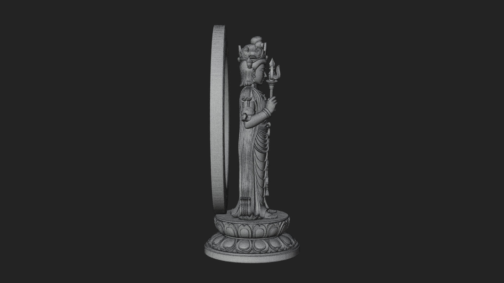 Standing Bodhisattva Statue Design 11 3D Print Model 3D Model