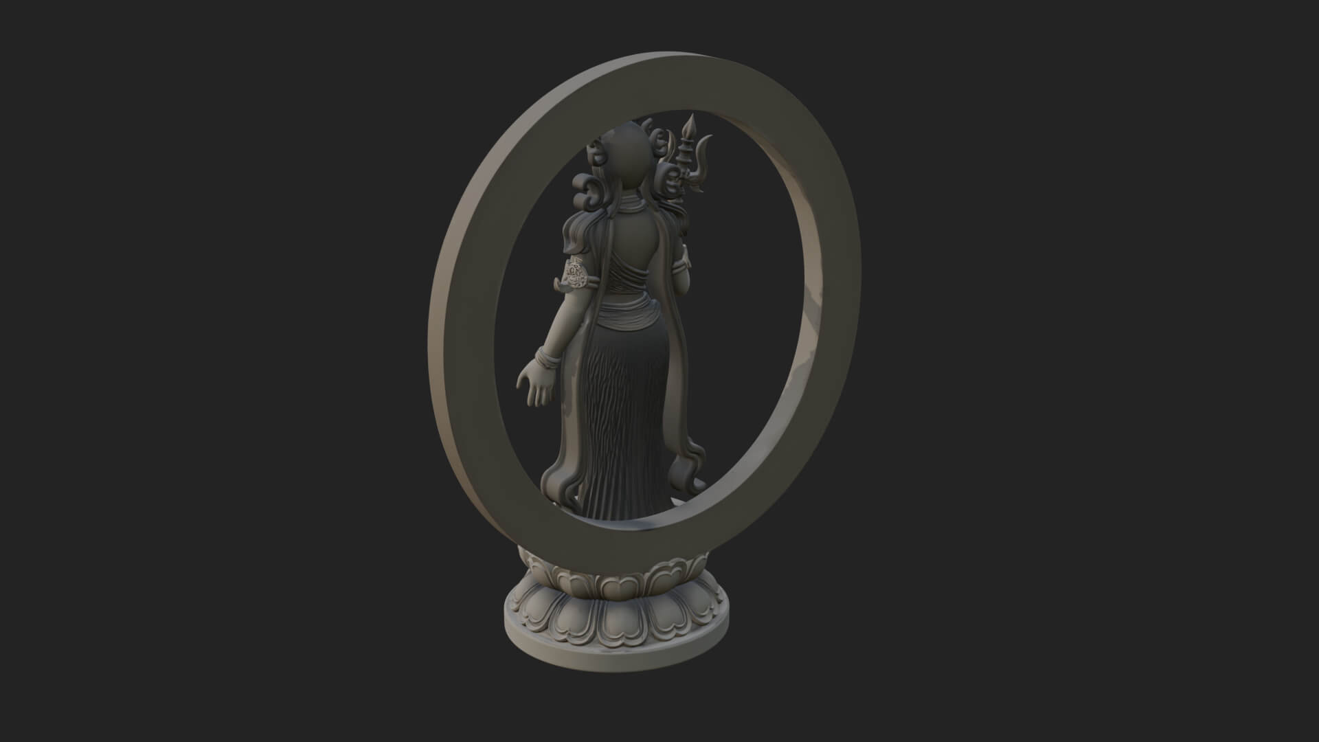 Standing Bodhisattva Statue Design 12 3D Print Model 3D Model