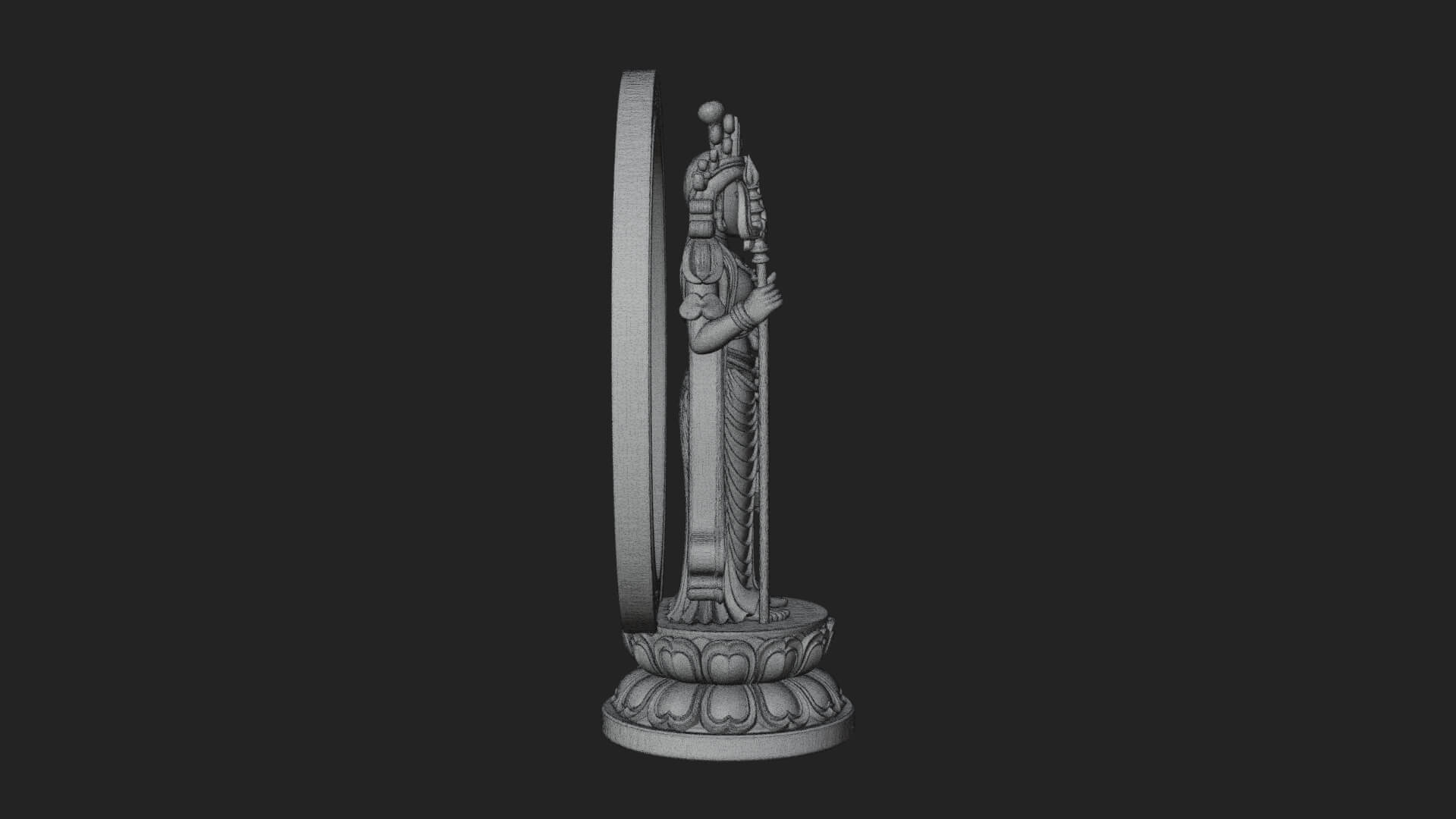 Standing Bodhisattva Statue Design 12 3D Print Model 3D Model