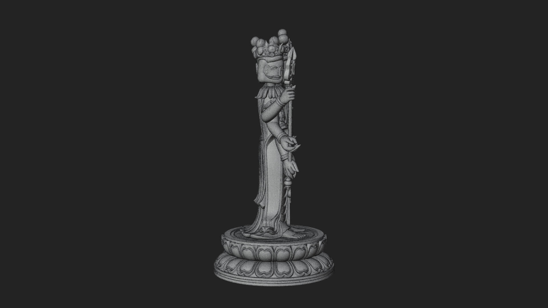 Standing Bodhisattva Statue Design 13 3D Print Model 3D Model
