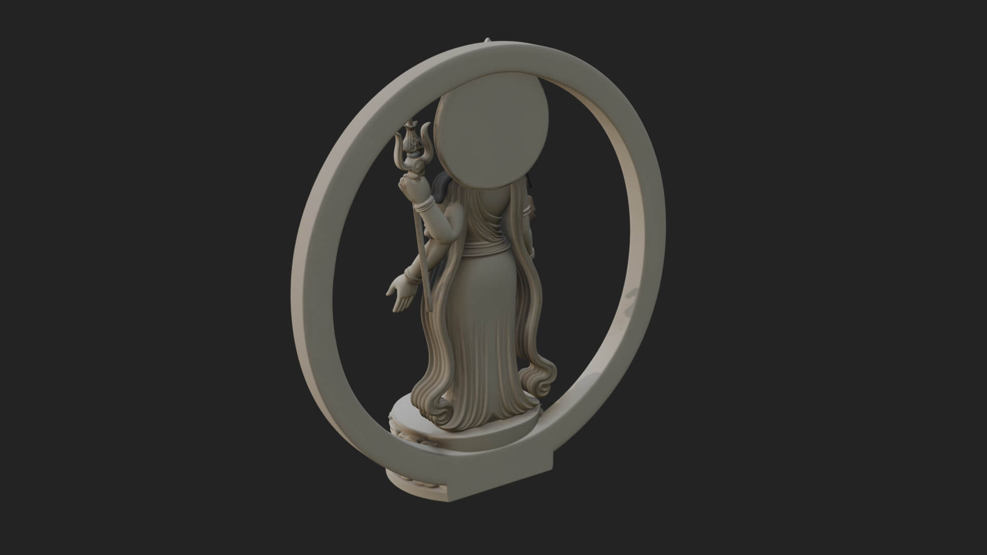 Standing Bodhisattva Statue Design 2 3D Print Model 3D Model