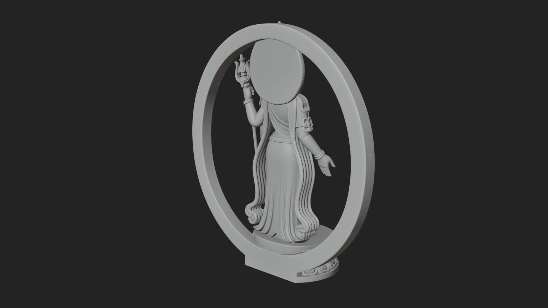 Standing Bodhisattva Statue Design 2 3D Print Model 3D Model