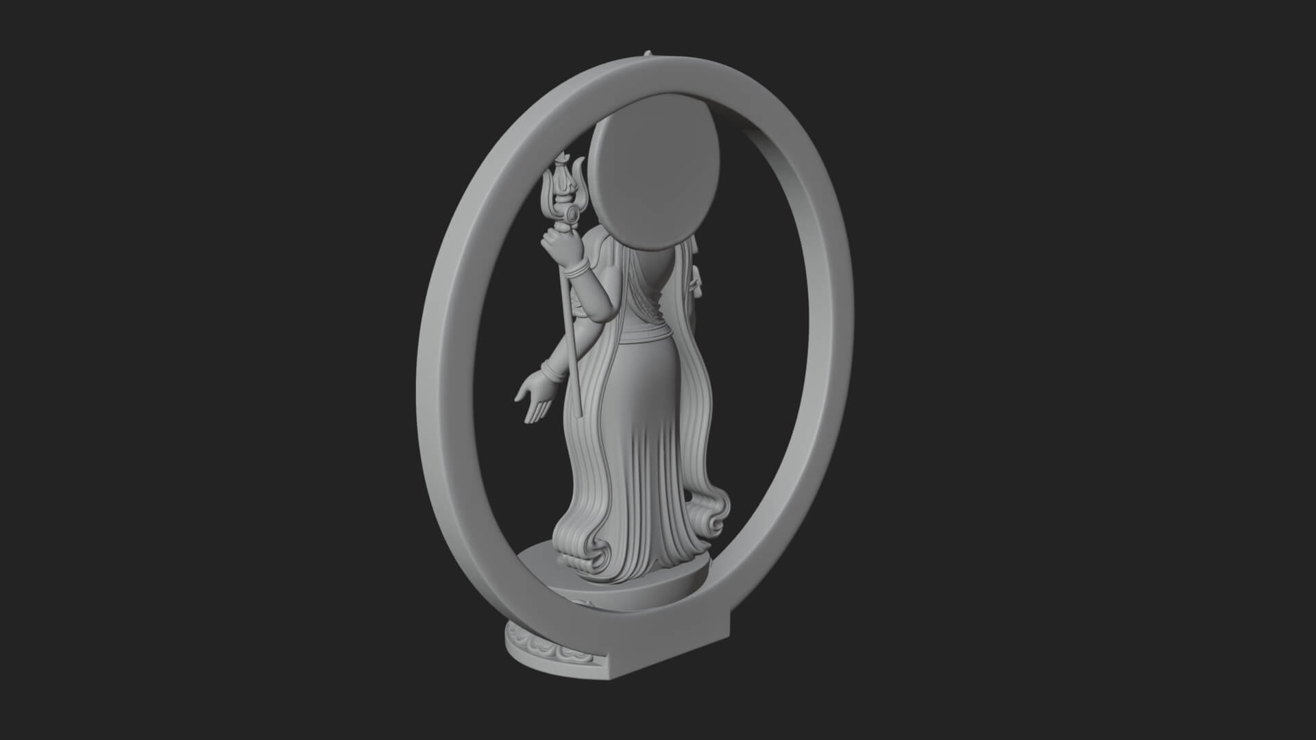 Standing Bodhisattva Statue Design 2 3D Print Model 3D Model