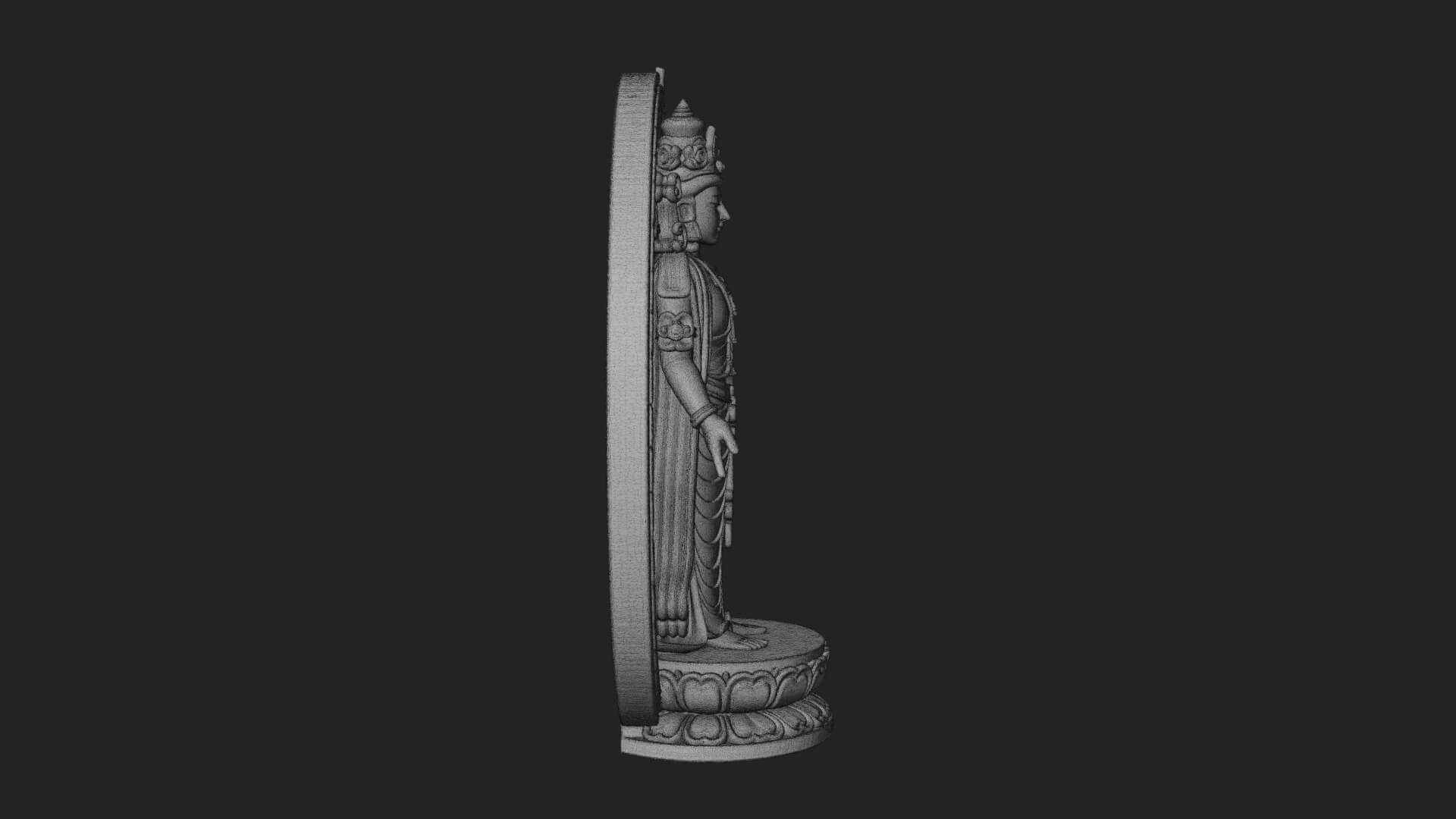 Standing Bodhisattva Statue Design 2 3D Print Model 3D Model