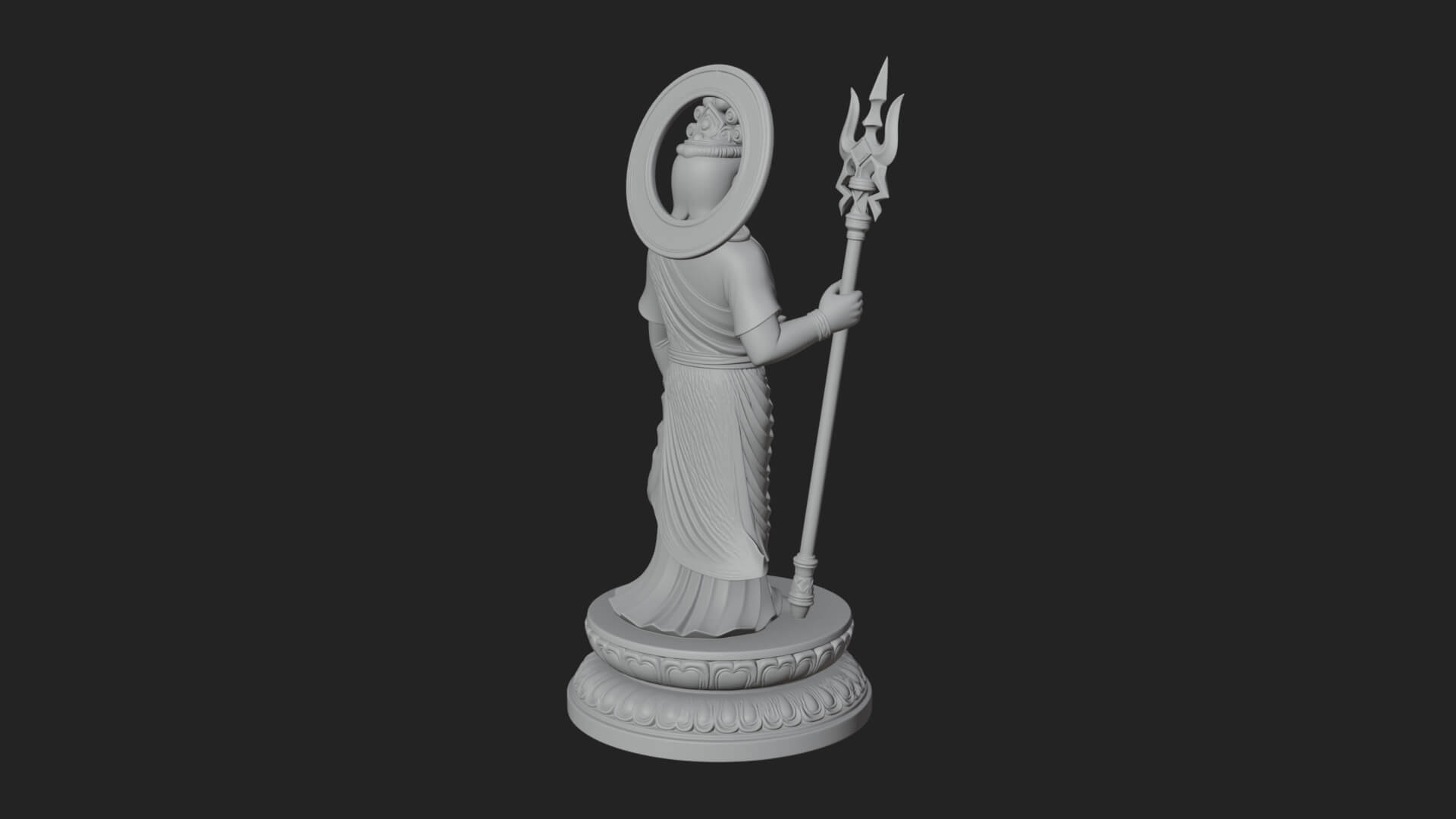 Standing Bodhisattva Statue Design 3 3D Print Model 3D Model