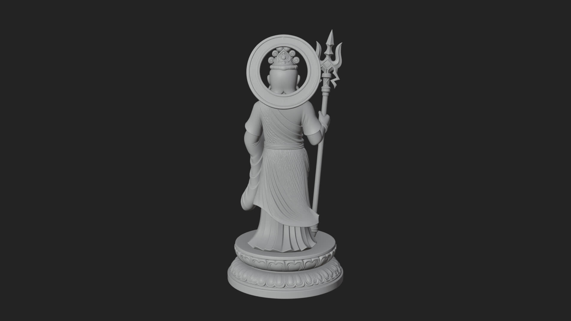 Standing Bodhisattva Statue Design 3 3D Print Model 3D Model
