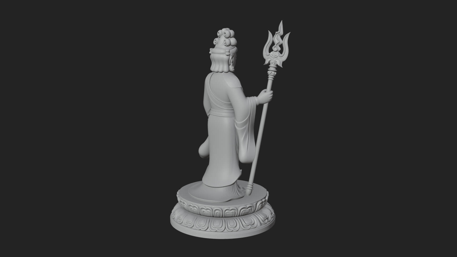 Standing Bodhisattva Statue Design 4 3D Print Model 3D Model