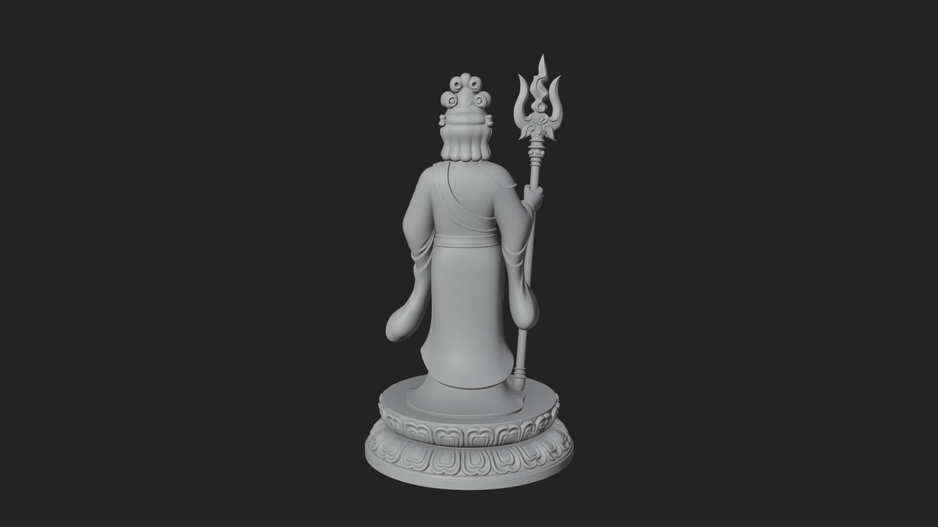Standing Bodhisattva Statue Design 4 3D Print Model 3D Model