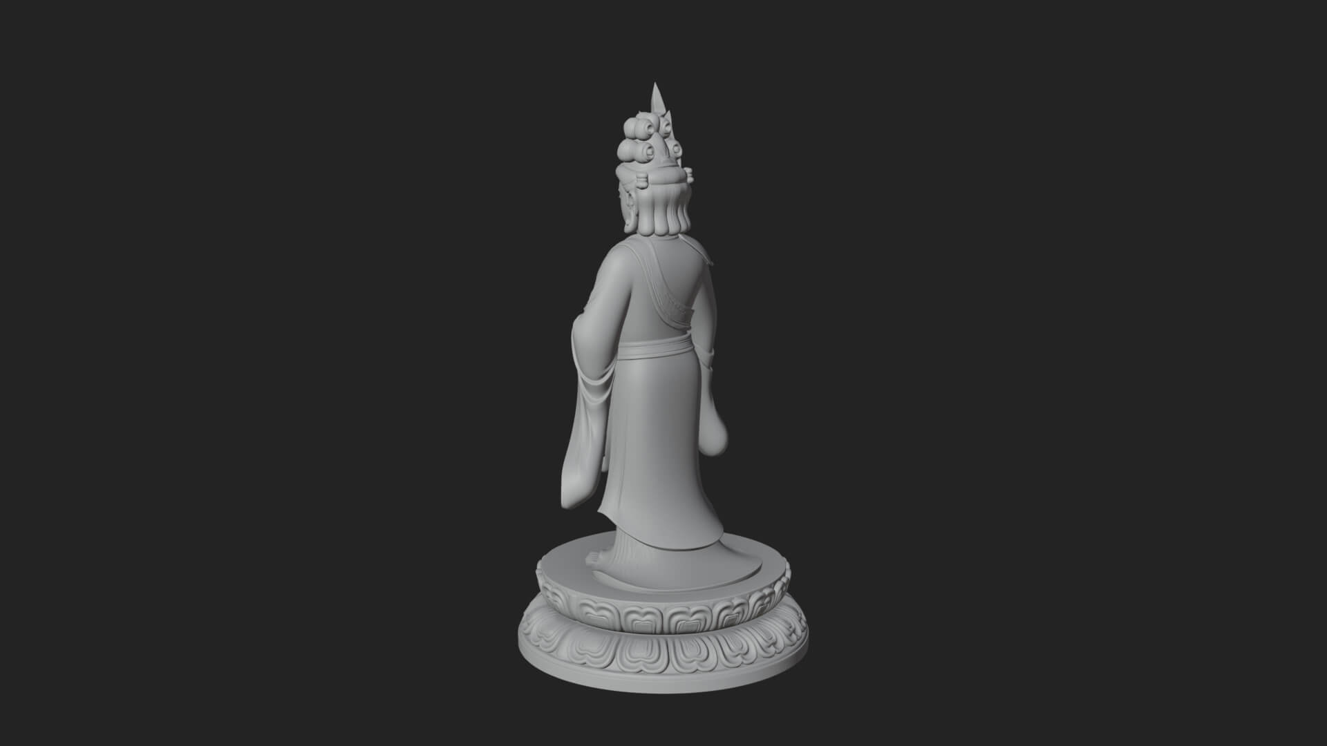 Standing Bodhisattva Statue Design 4 3D Print Model 3D Model